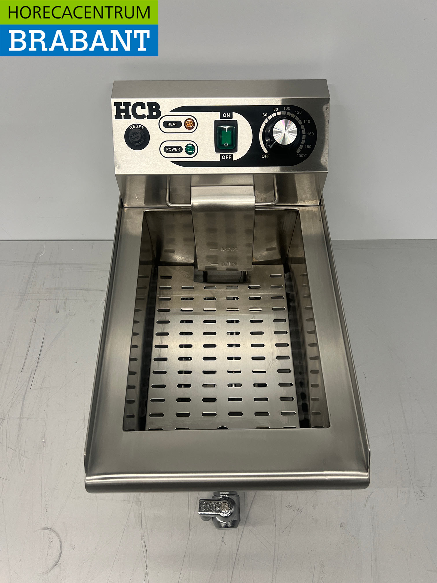 RVS HCB Friteuse Frituur met aftapkraan 8,5 liter 230V Horeca - Afbeelding 5