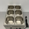 RVS HCB Bain marie 6 x 1/6 GN 230V Horeca - Afbeelding 5