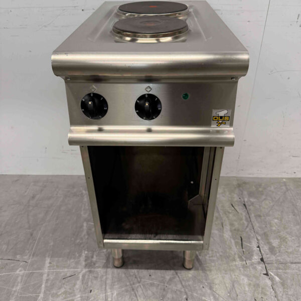 RVS Olis 2 pits elektrisch fornuis kookplaat 40 cm 400V Horeca