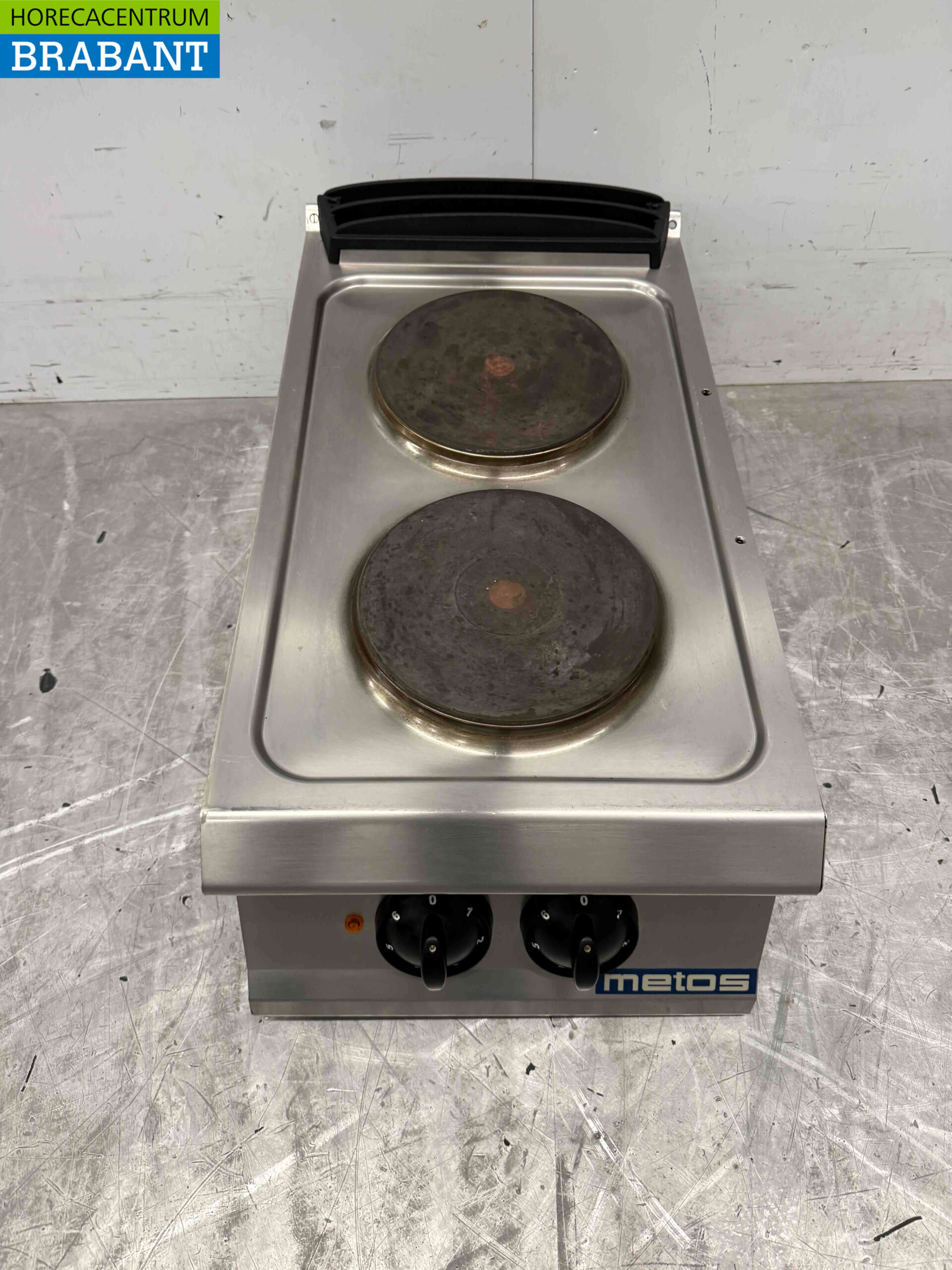 RVS Olis 2 pits elektrisch fornuis kookplaat 40 cm 400V Horeca - Afbeelding 2