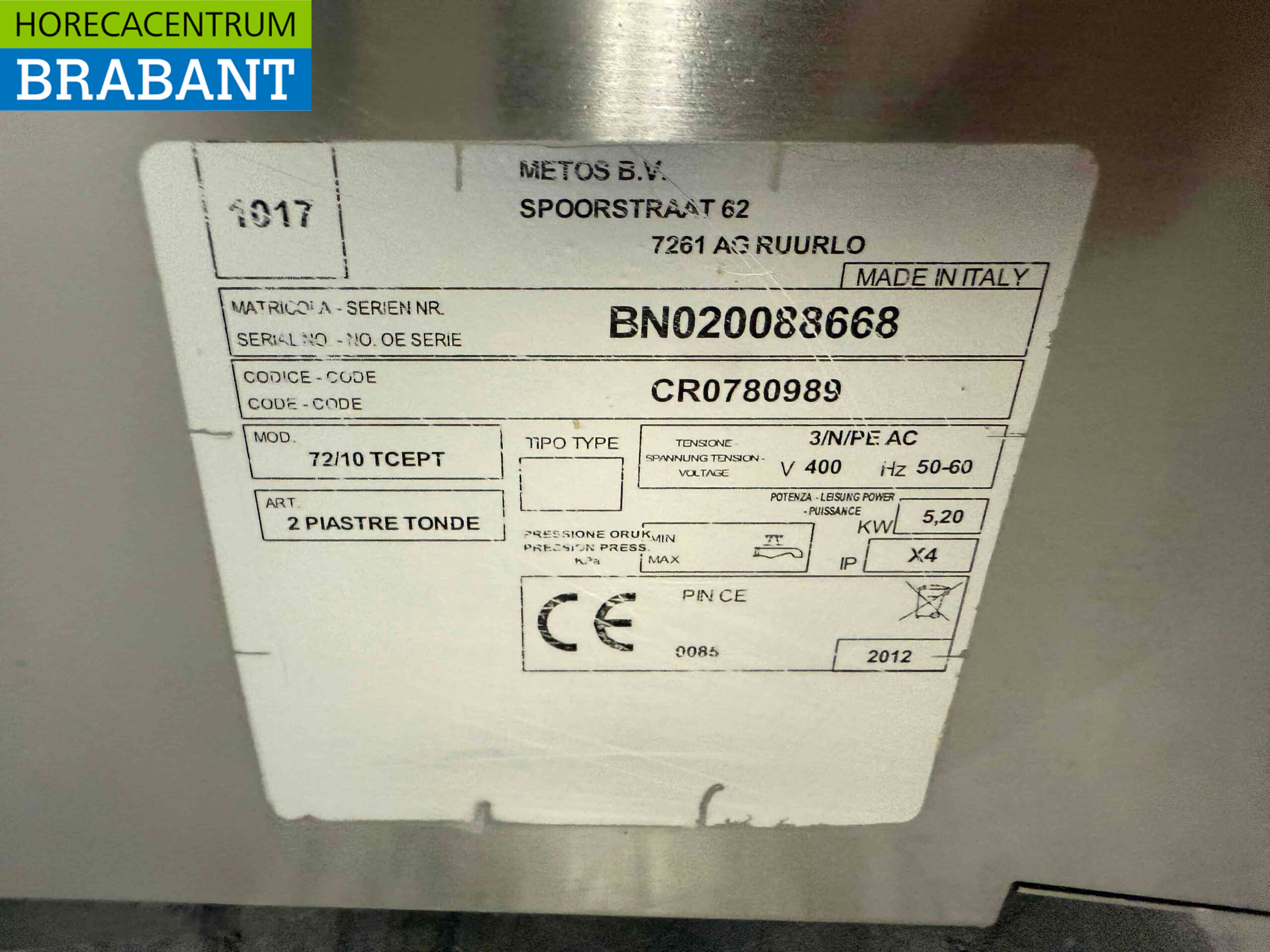 RVS Olis 2 pits elektrisch fornuis kookplaat 40 cm 400V Horeca - Afbeelding 4