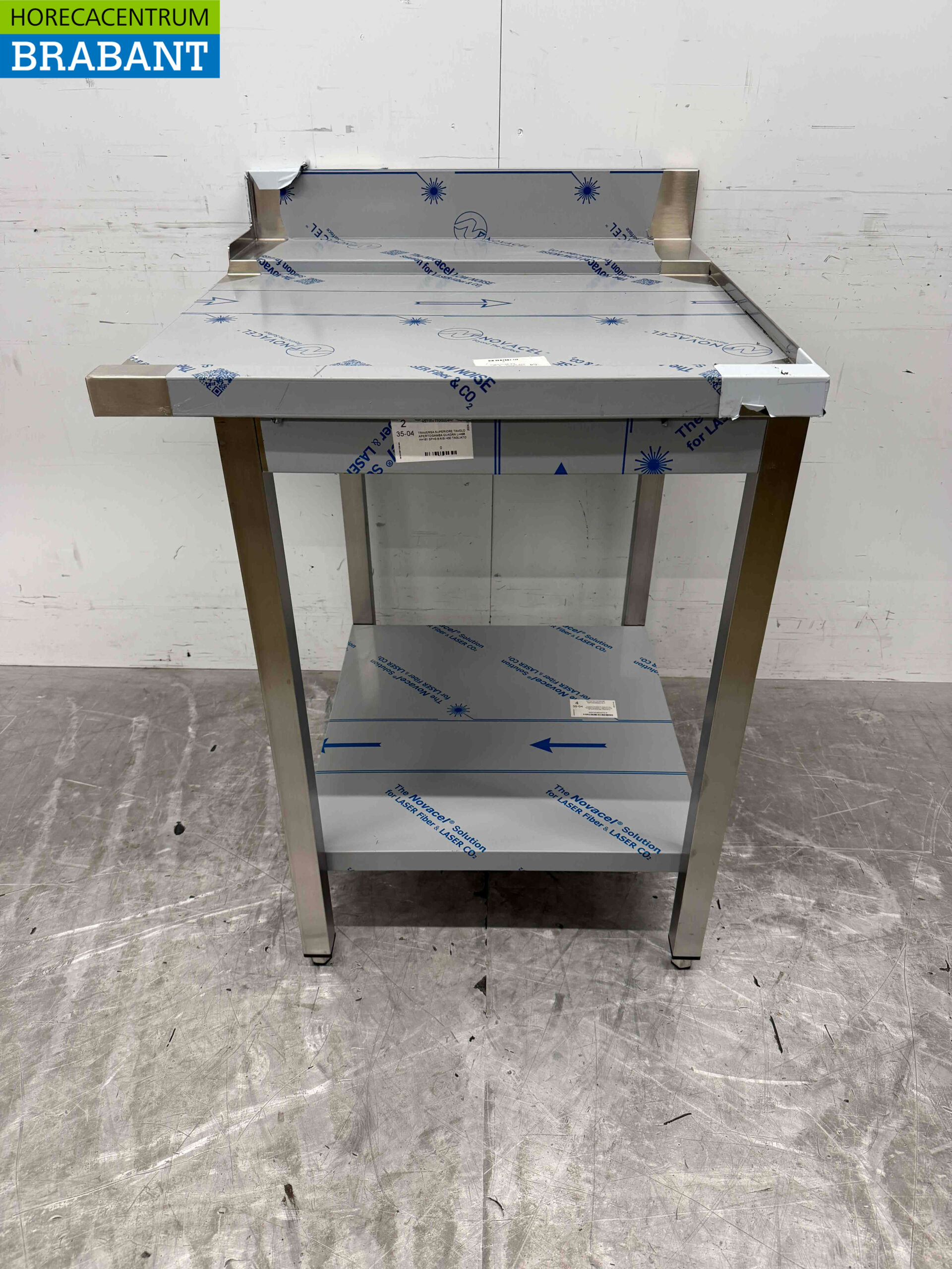 RVS Afvoertafel T.B.V. Doorschuifvaatwasser 70 cm Horeca