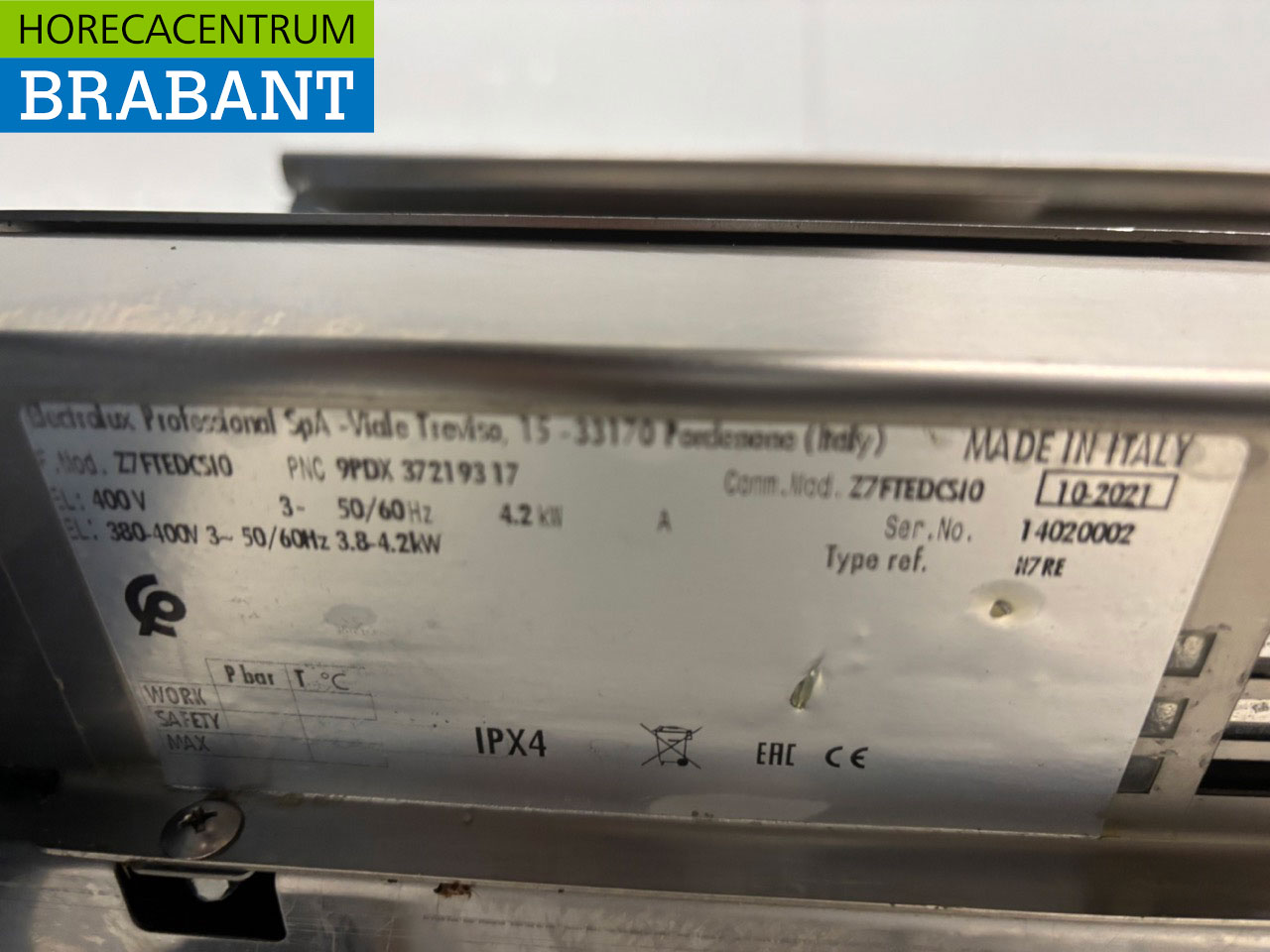 RVS Zanussi Grillplaat Gladde bakplaat 40 cm 400V Horeca - Afbeelding 5