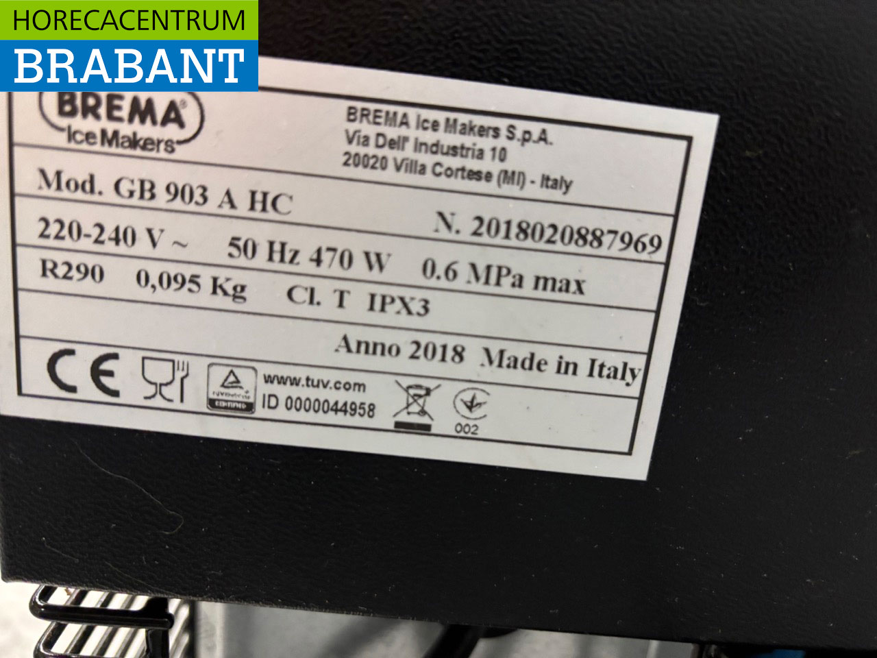 RVS Brema GB 903 A HC Schilferijsmachine 113 kg per dag 230V Horeca - Afbeelding 5
