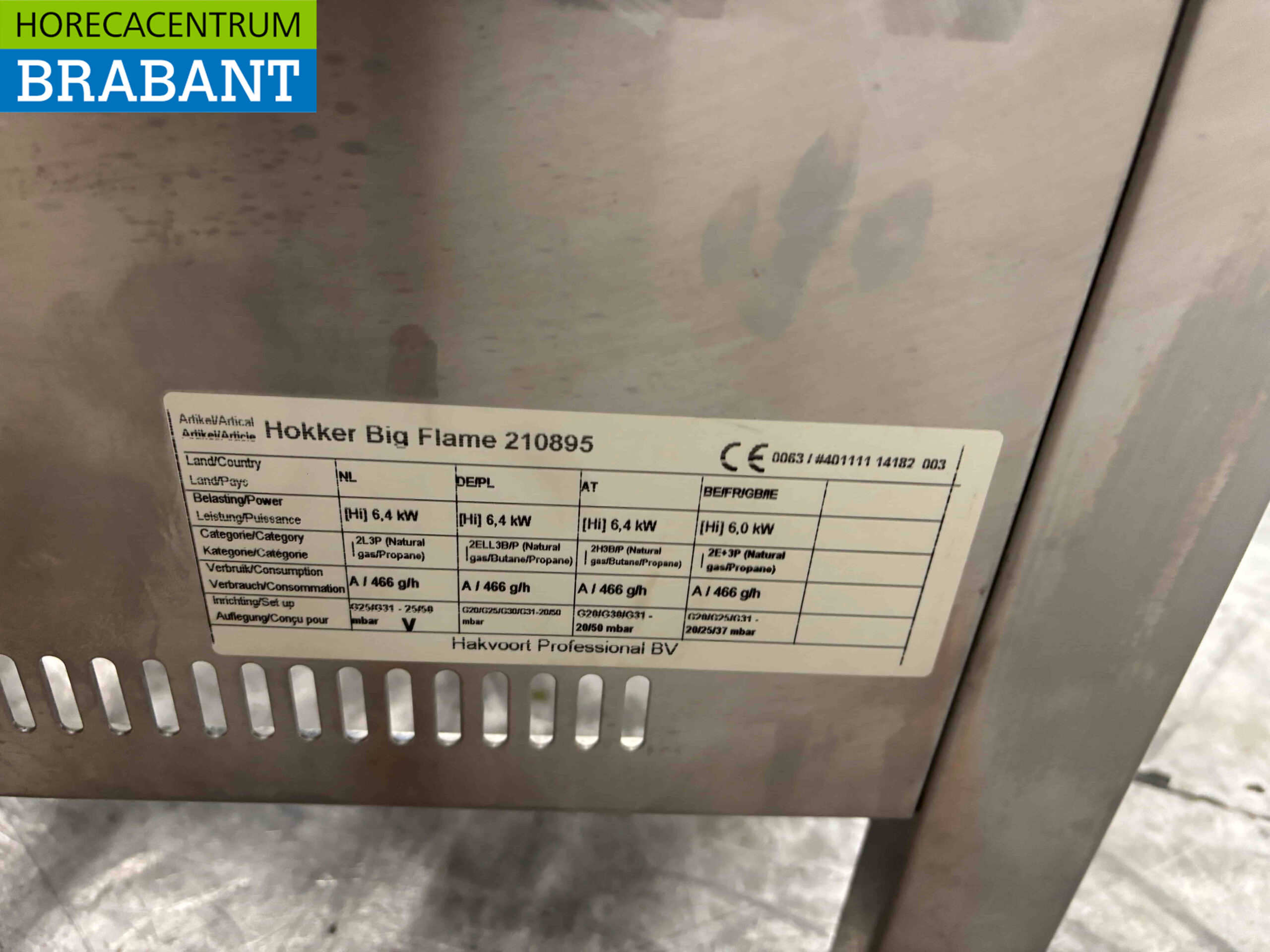 RVS Hokker Wokbrander Wok 6,4 kW Propaan Horeca - Afbeelding 5