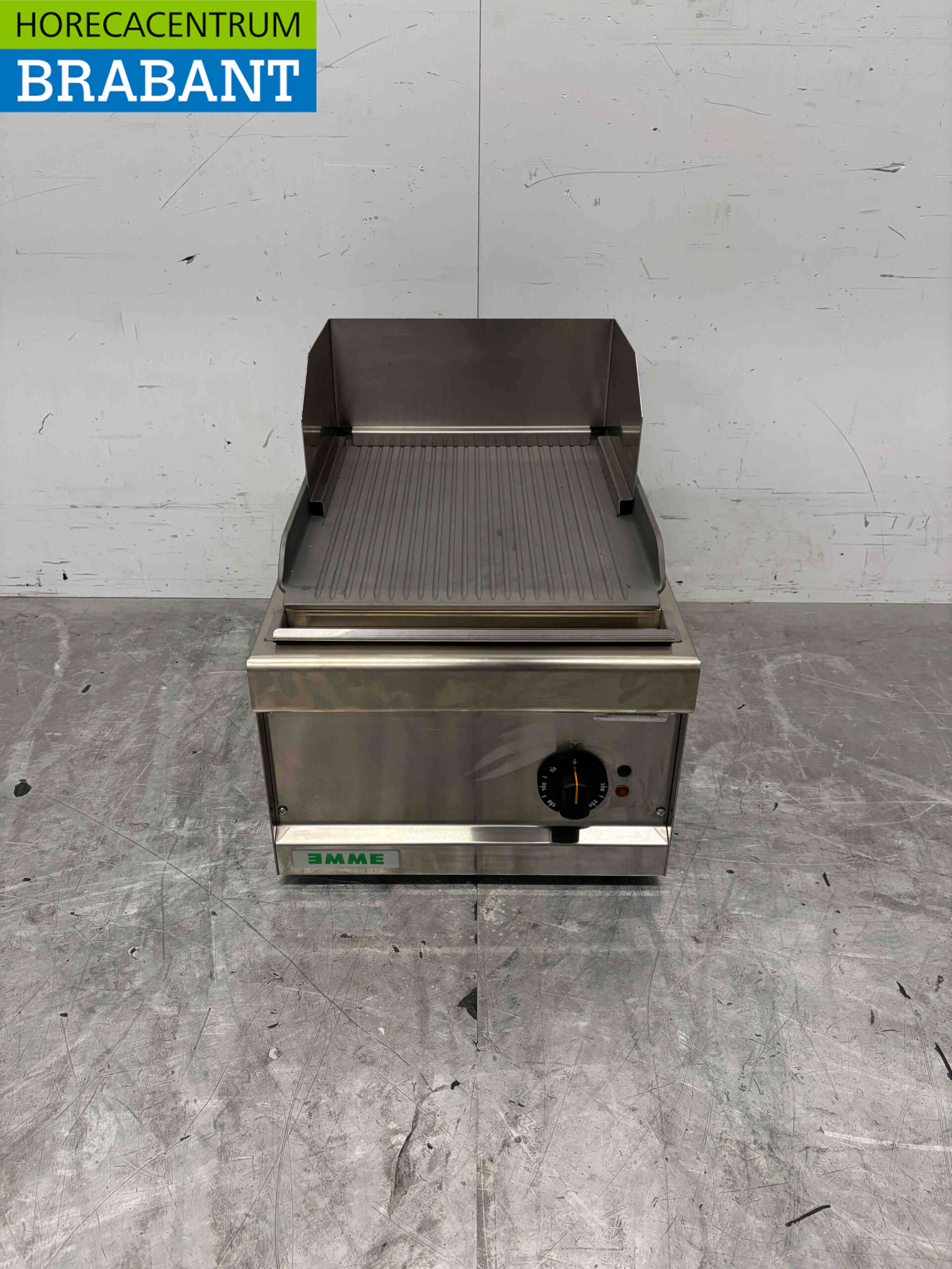 RVS Giga Grillplaat Geribbelde bakplaat 40 cm 400V Horeca