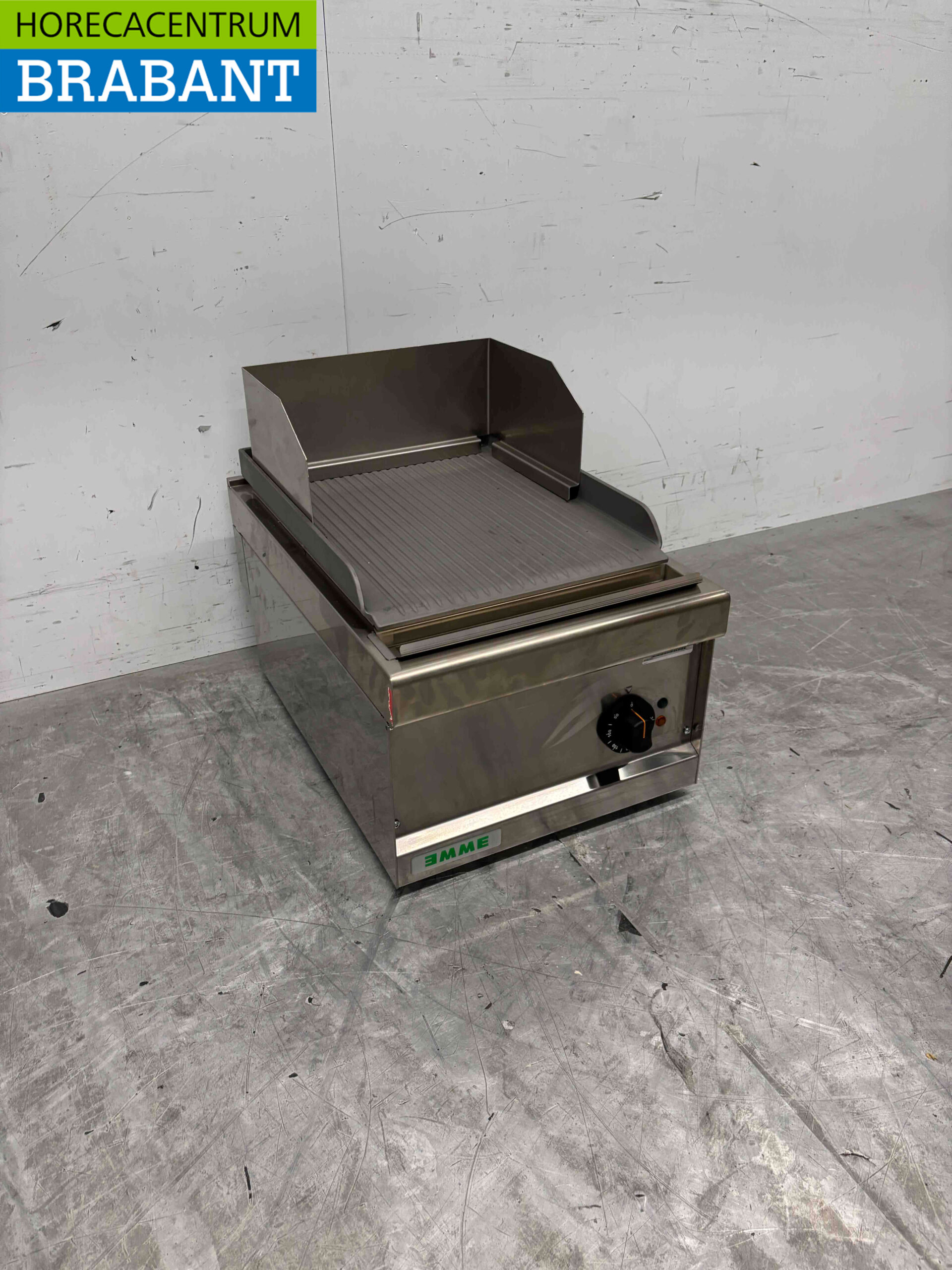 RVS Giga Grillplaat Geribbelde bakplaat 40 cm 400V Horeca - Afbeelding 2