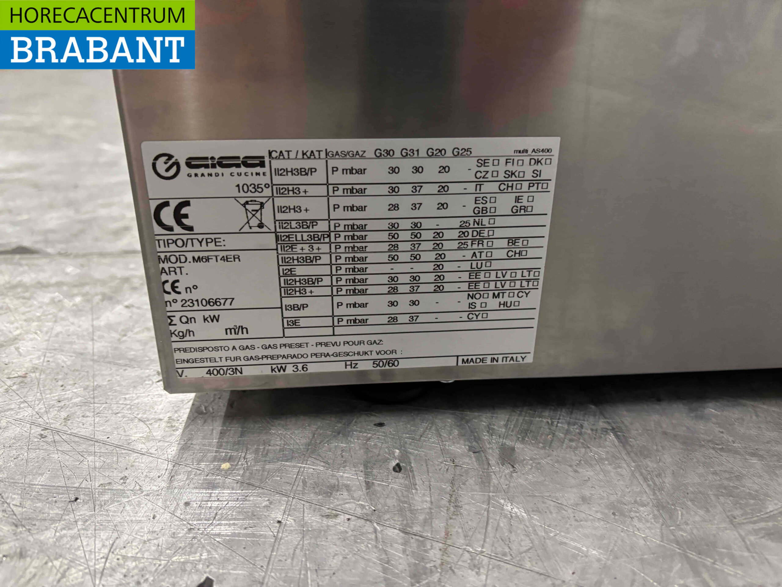 RVS Giga Grillplaat Geribbelde bakplaat 40 cm 400V Horeca - Afbeelding 5