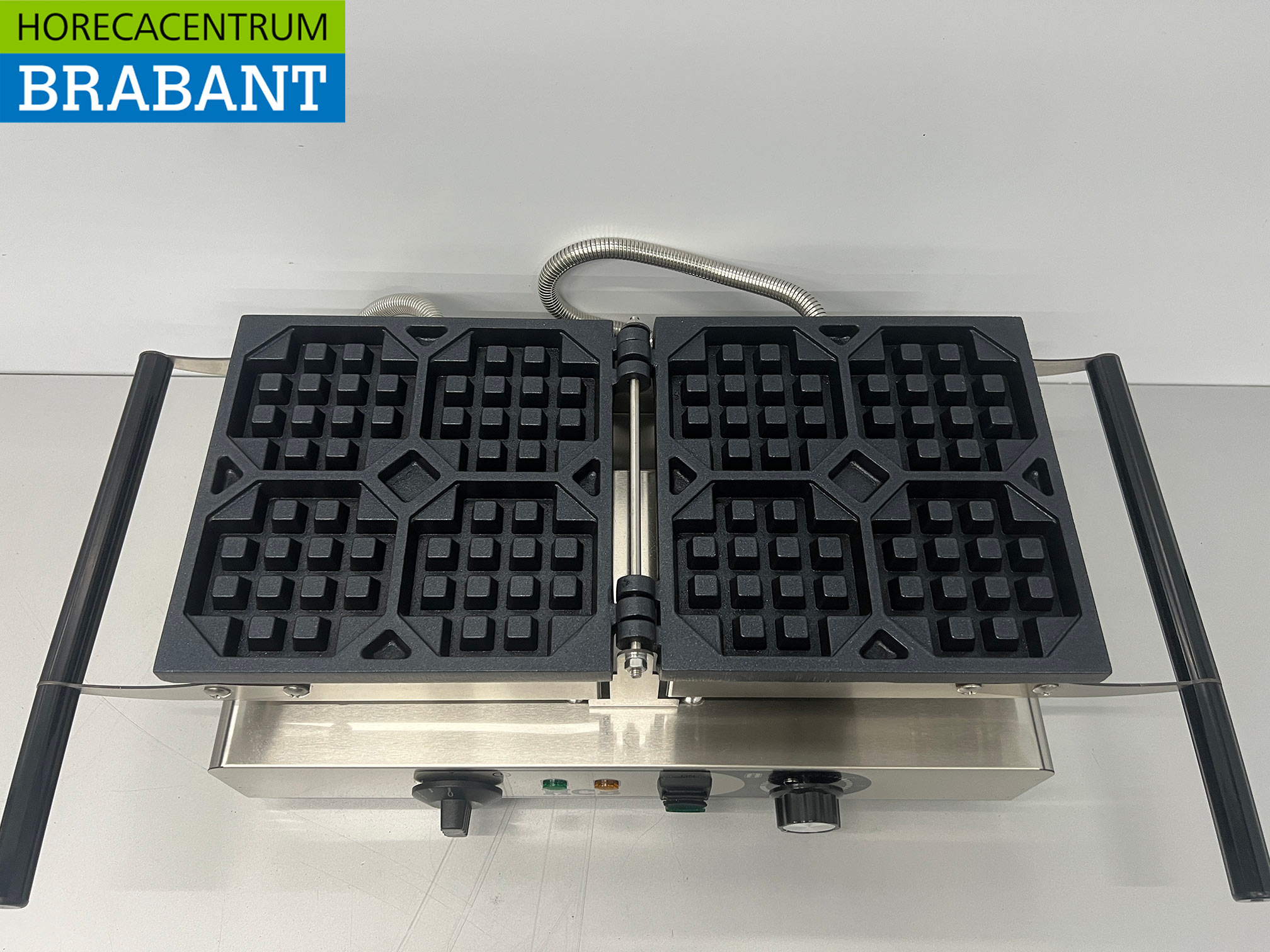 HCB RVS Kantelbare wafelijzer met timer 230V Horeca - Afbeelding 4