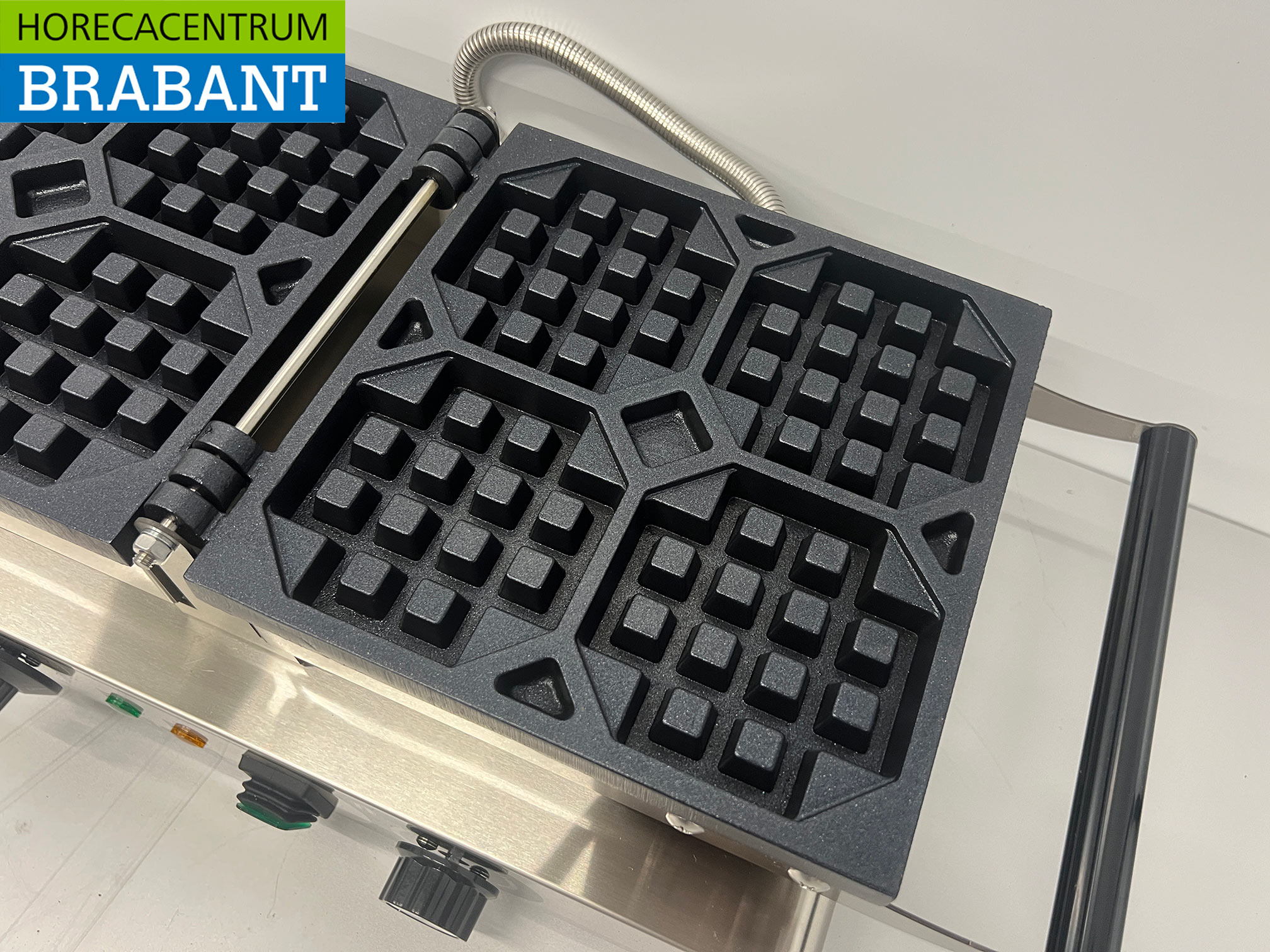 HCB RVS Kantelbare wafelijzer met timer 230V Horeca - Afbeelding 7