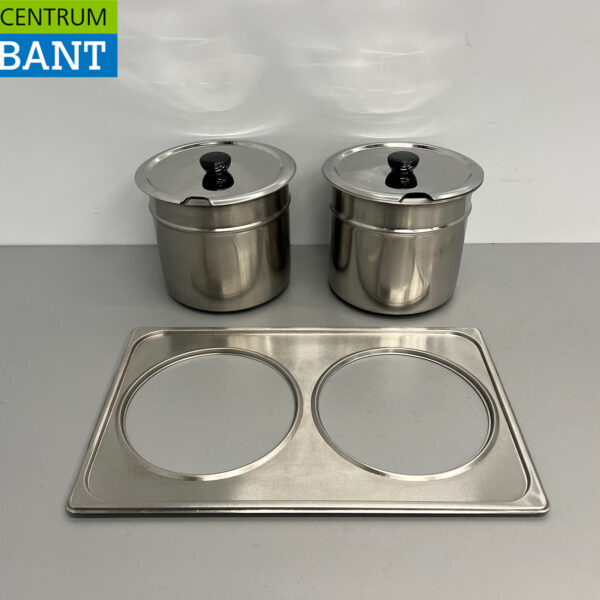RVS Hotpot inzet voor Bain Marie 2 x 6 liter Horeca