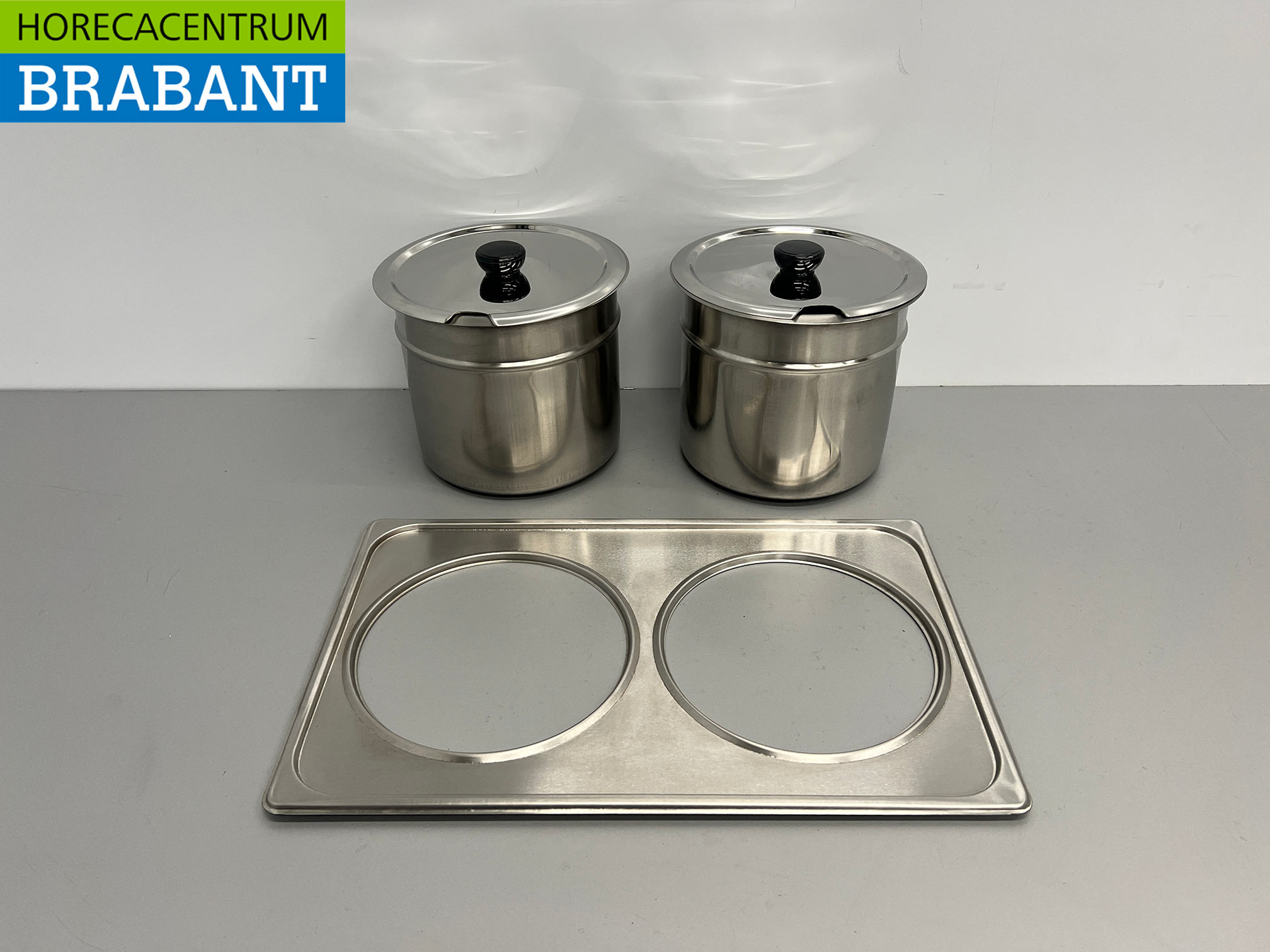 RVS Hotpot inzet voor Bain Marie 2 x 6 liter Horeca
