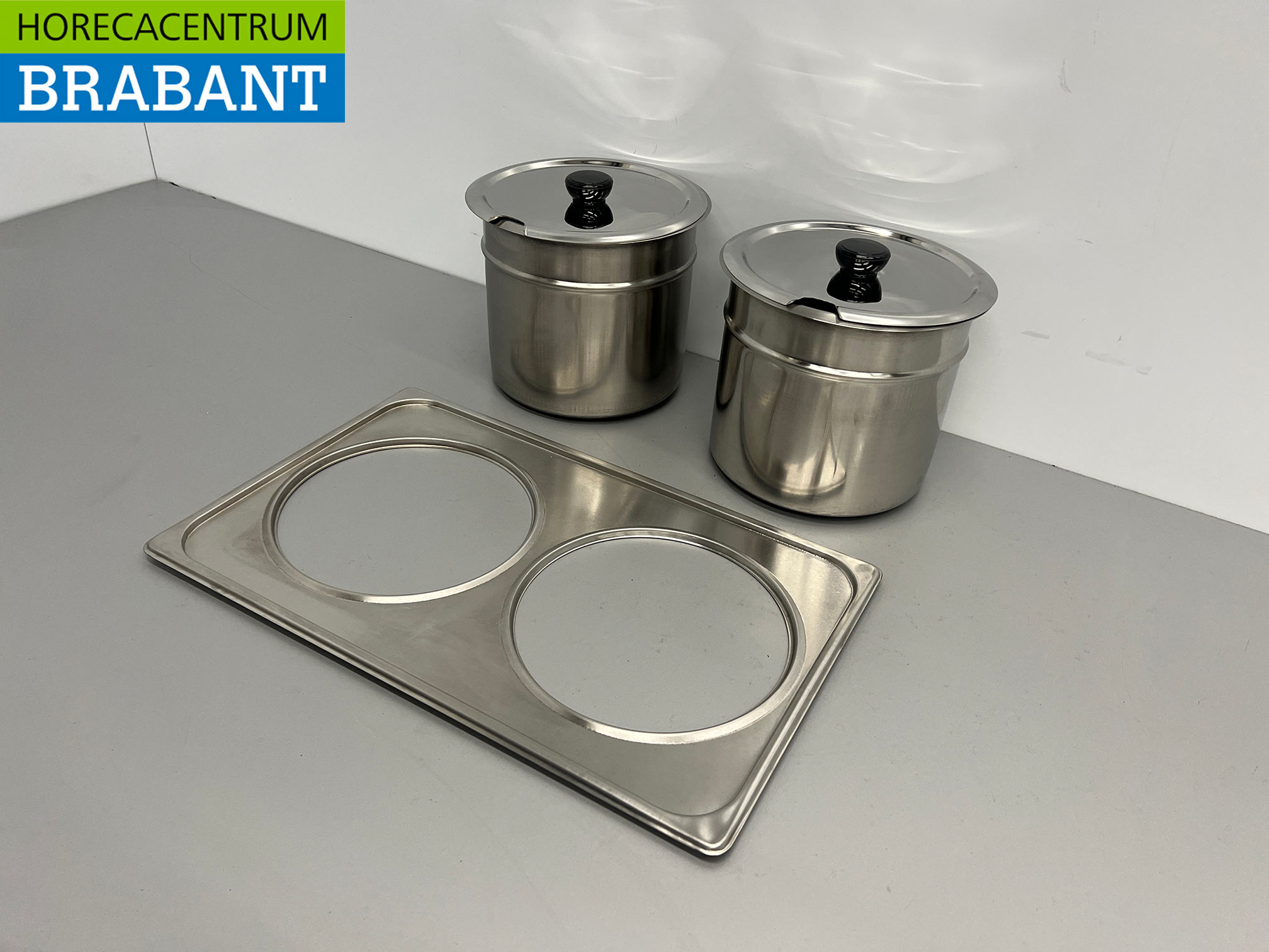 RVS Hotpot inzet voor Bain Marie 2 x 6 liter Horeca - Afbeelding 2