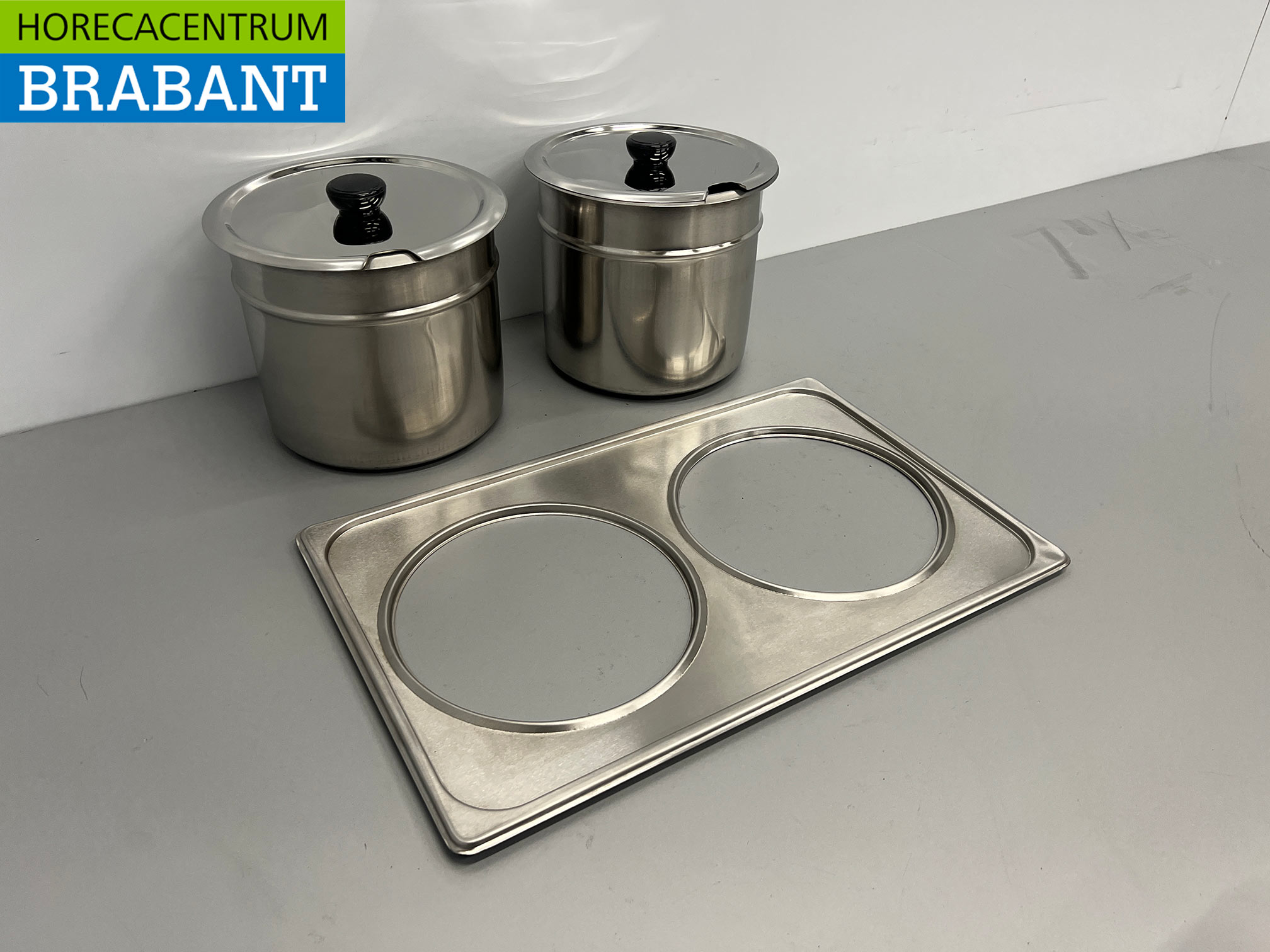 RVS Hotpot inzet voor Bain Marie 2 x 6 liter Horeca - Afbeelding 3