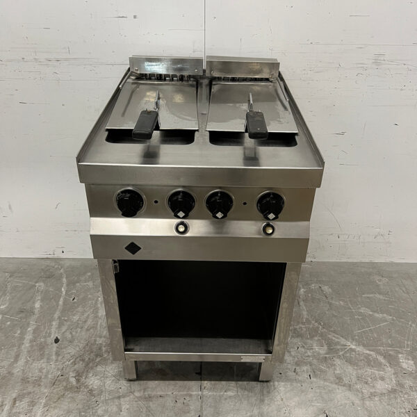 RVS MKN Dubbele Friteuse 2 x 12 liter 400V Horeca