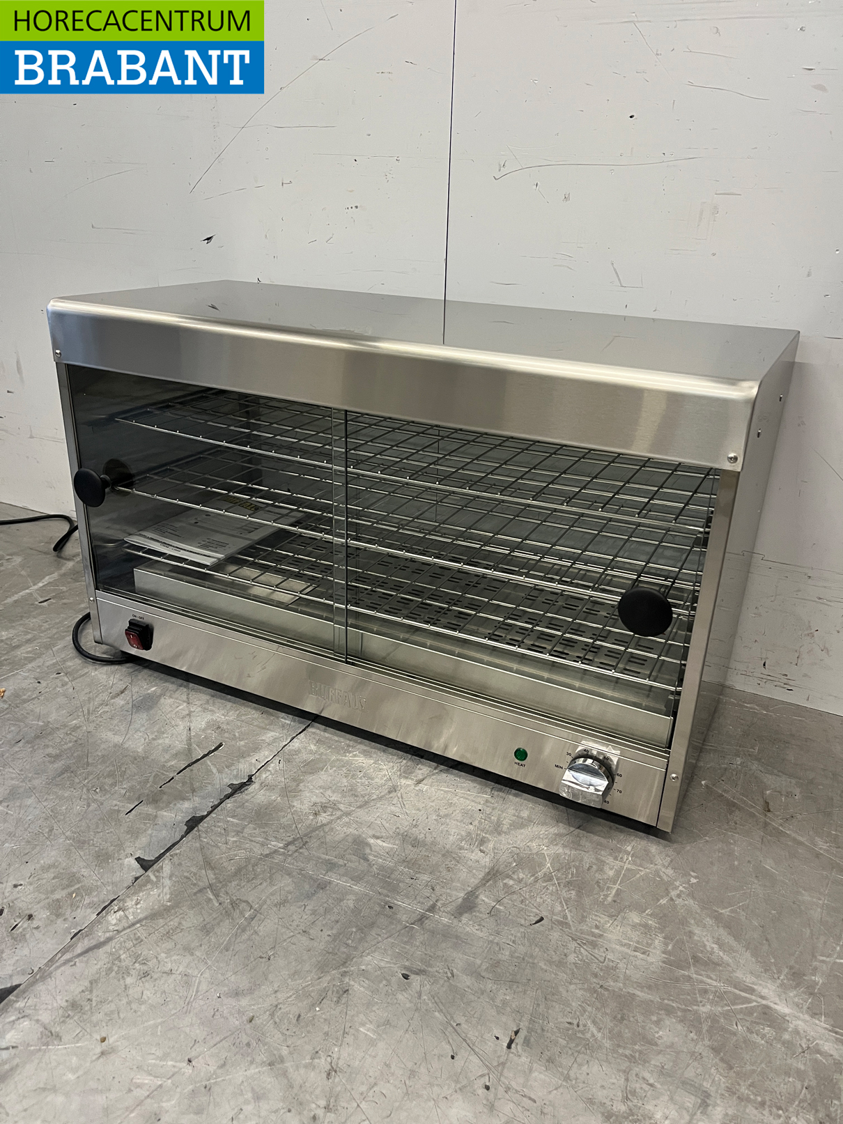 RVS Buffalo CJ559 Warmhoudvitrine voor 60 taartjes 230V Horeca - Afbeelding 2