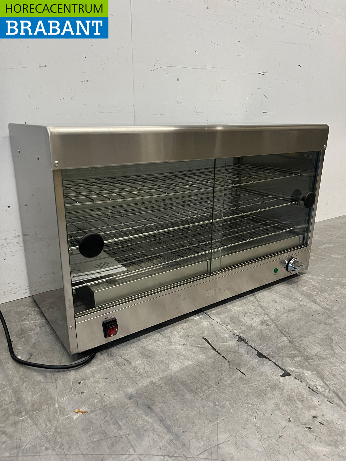 RVS Buffalo CJ559 Warmhoudvitrine voor 60 taartjes 230V Horeca - Afbeelding 3