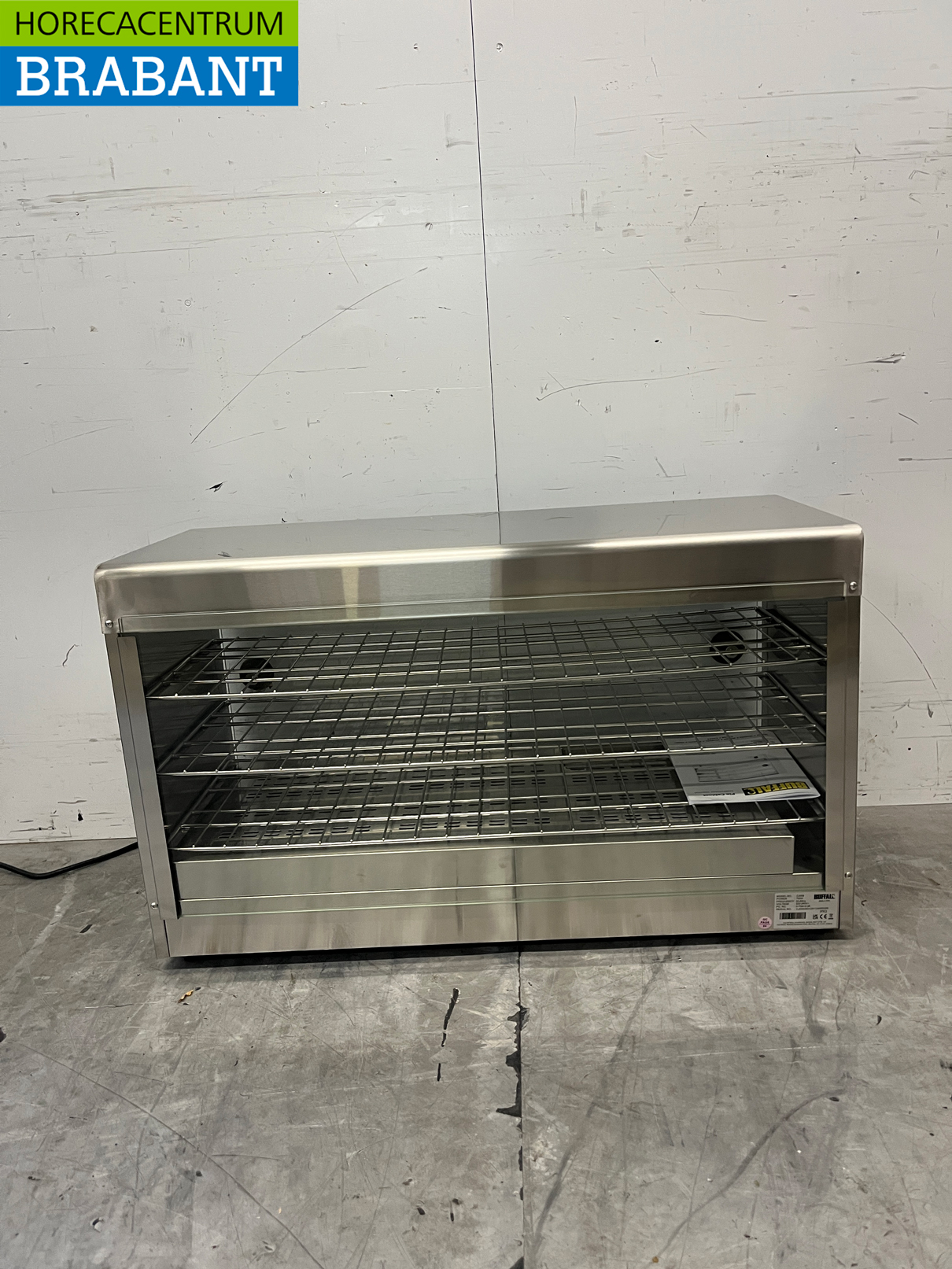 RVS Buffalo CJ559 Warmhoudvitrine voor 60 taartjes 230V Horeca - Afbeelding 4