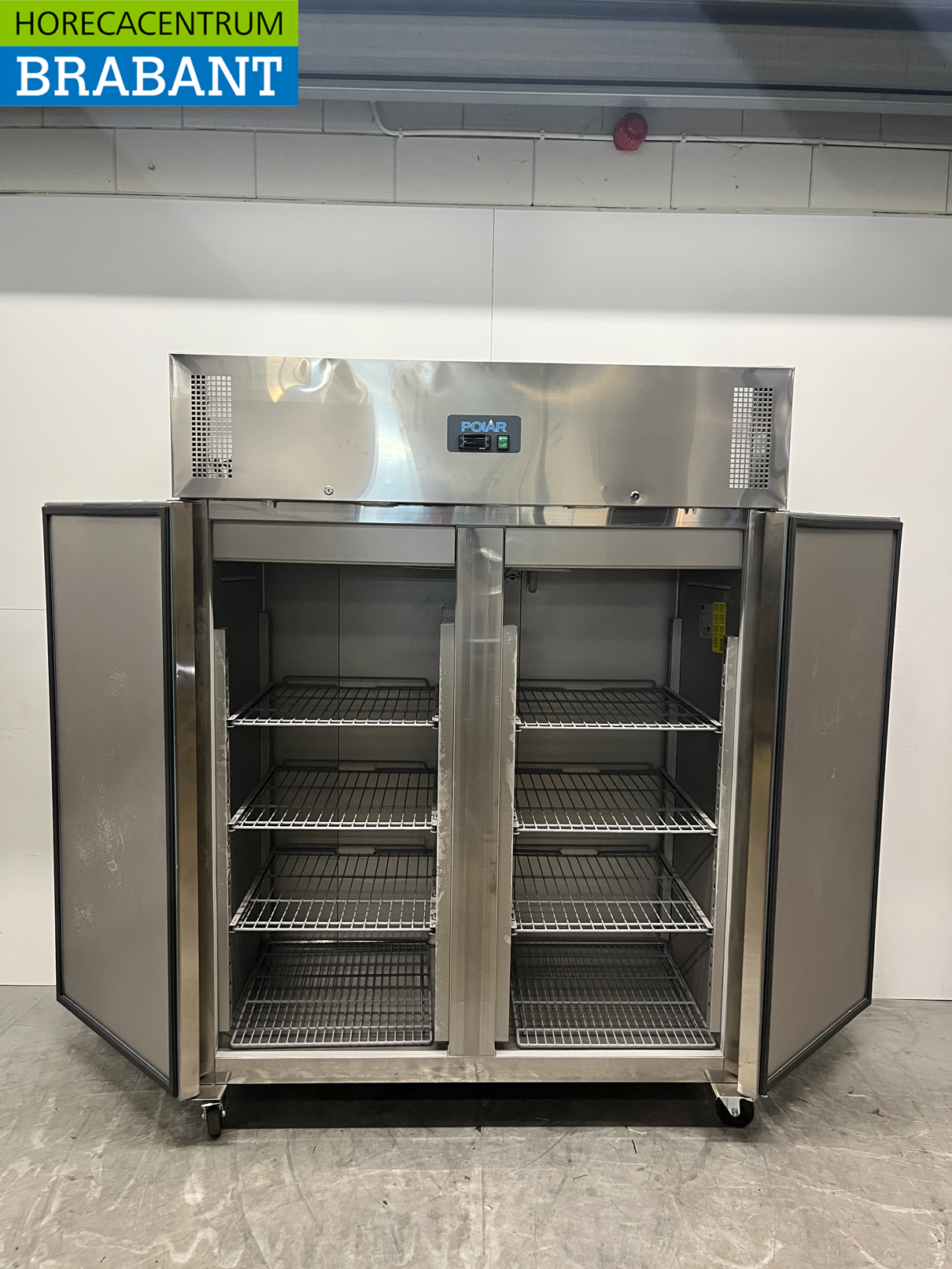 RVS Polar U635 Dubbeldeurs 2-deurs Vriezer Vrieskast 1300 liter 230V Horeca - Afbeelding 4