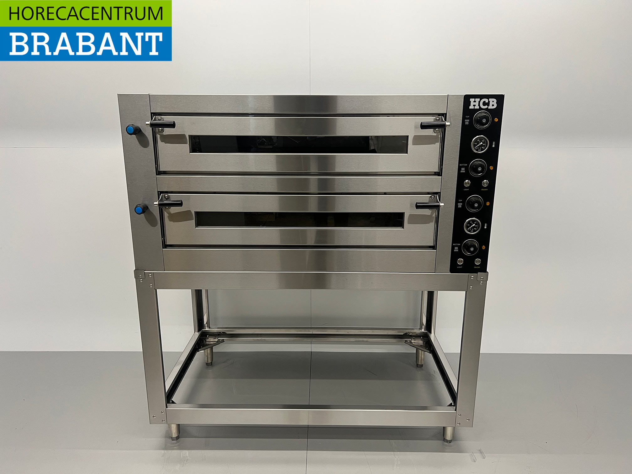 HCB RVS Pizzaoven 2 x 6 pizza's 34 cm doorsnede 400V Horeca - Afbeelding 10