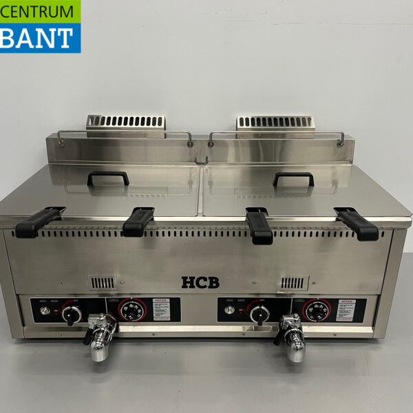 RVS Dubbele Friteuse Frituur 2 x 30 liter PROPAAN gas Horeca