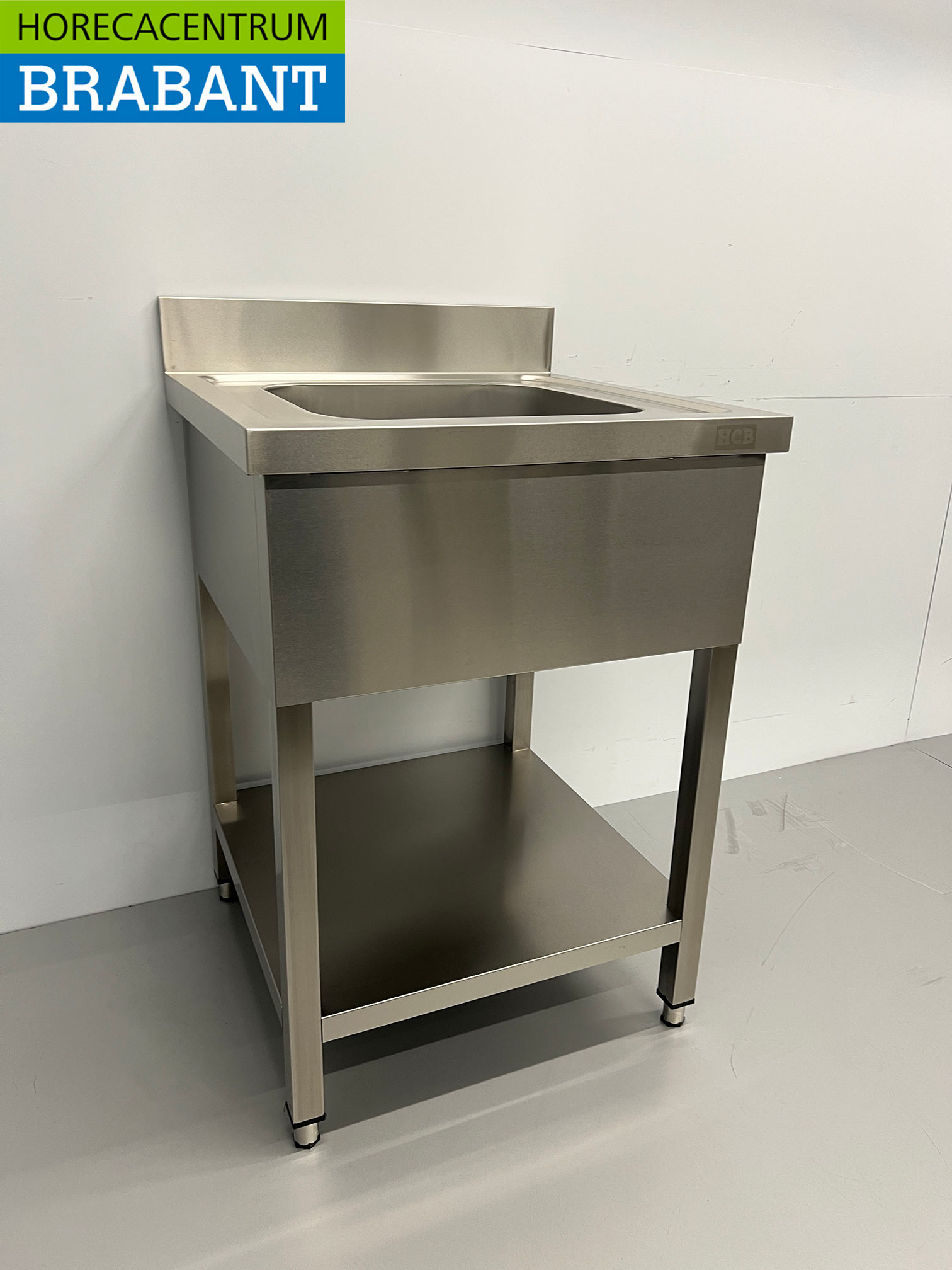 RVS Spoeltafel spoelbak 60 x 60 cm Horeca - Afbeelding 3