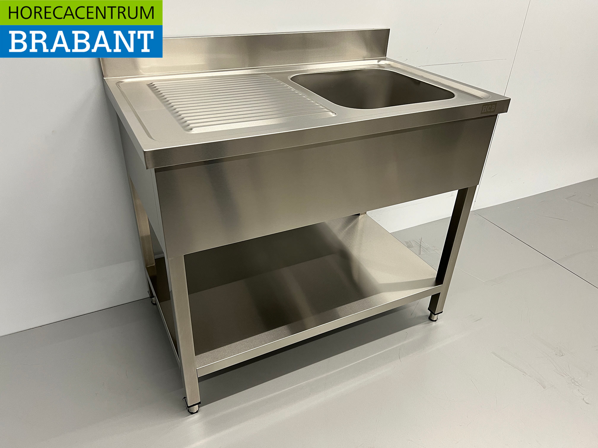 RVS Spoeltafel spoelbak 100 x 60 cm Horeca - Afbeelding 3