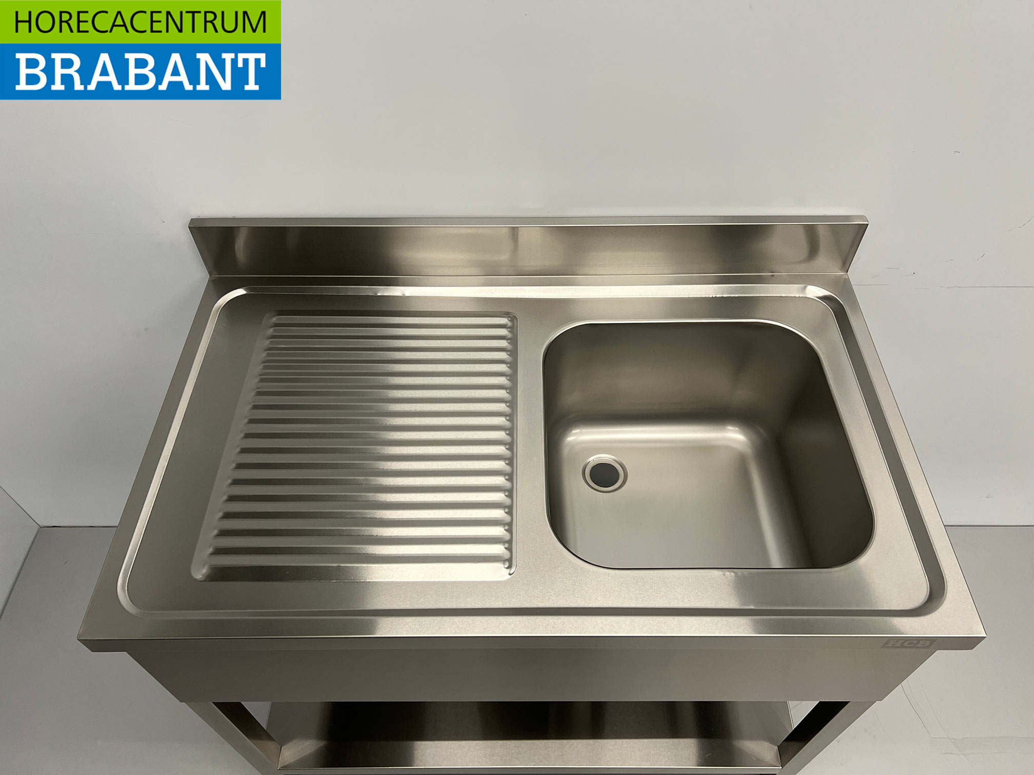 RVS Spoeltafel spoelbak 100 x 60 cm Horeca - Afbeelding 4