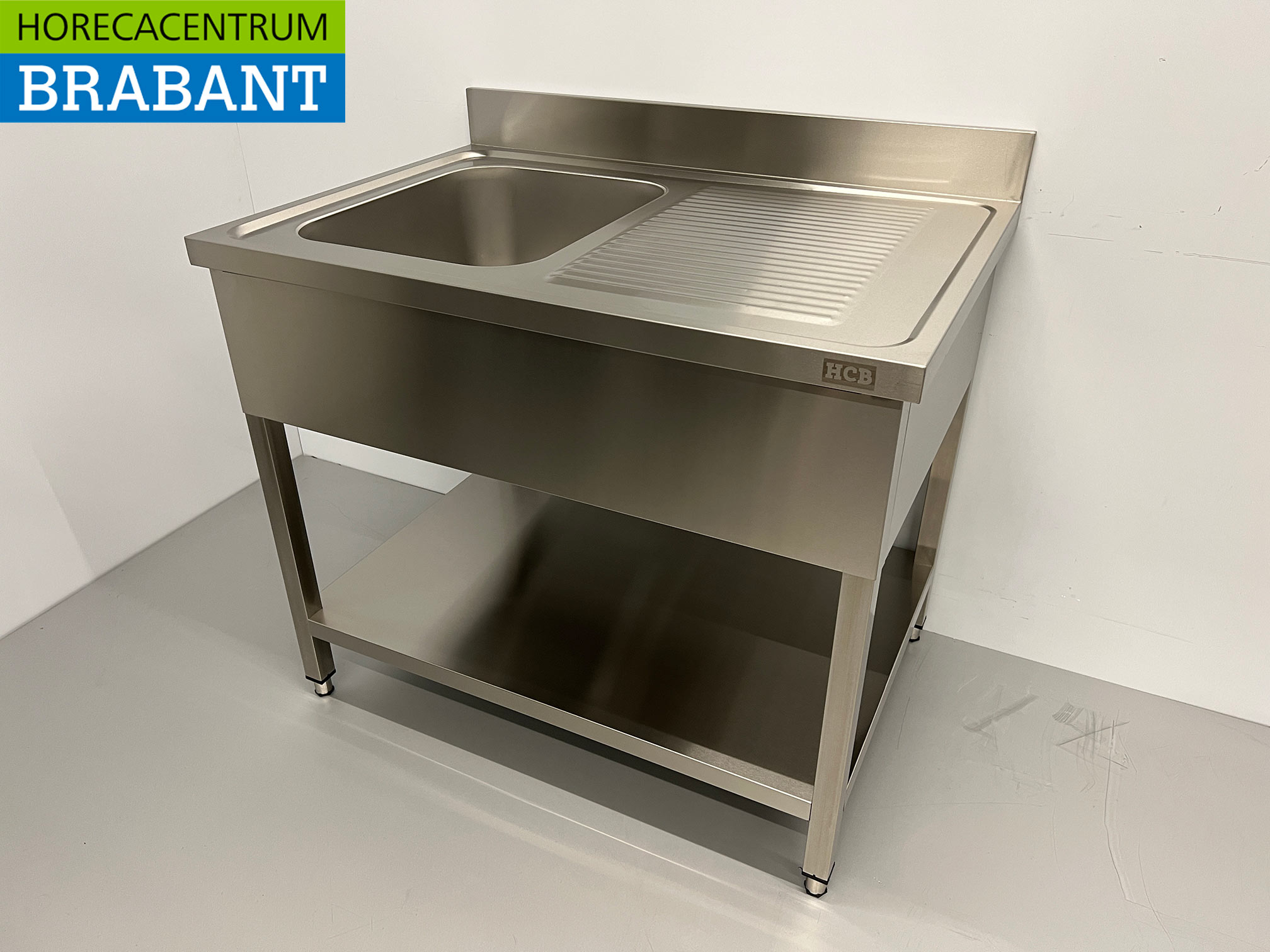 RVS Spoeltafel spoelbak 100 x 70 cm Horeca - Afbeelding 2