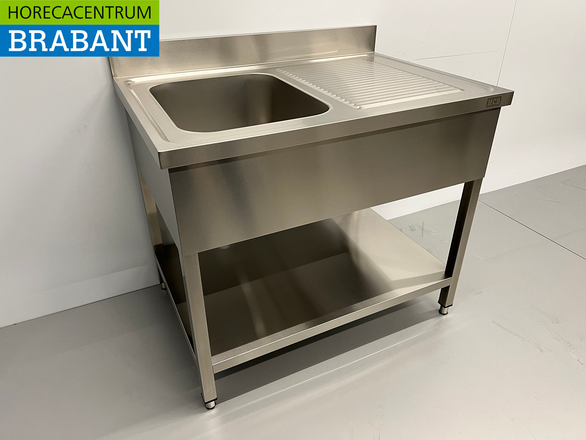 RVS Spoeltafel spoelbak 100 x 70 cm Horeca - Afbeelding 3