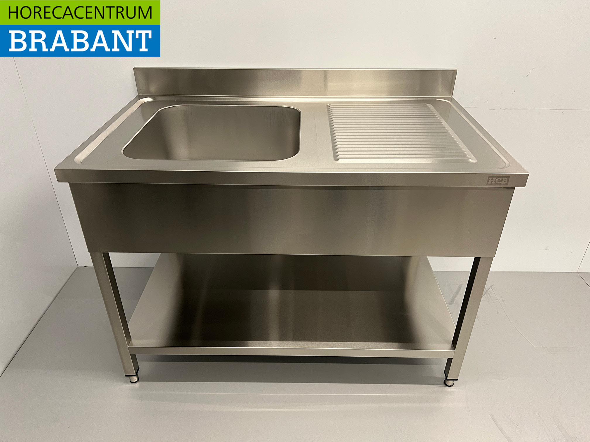 RVS Spoeltafel spoelbak 120 x 70 cm Horeca