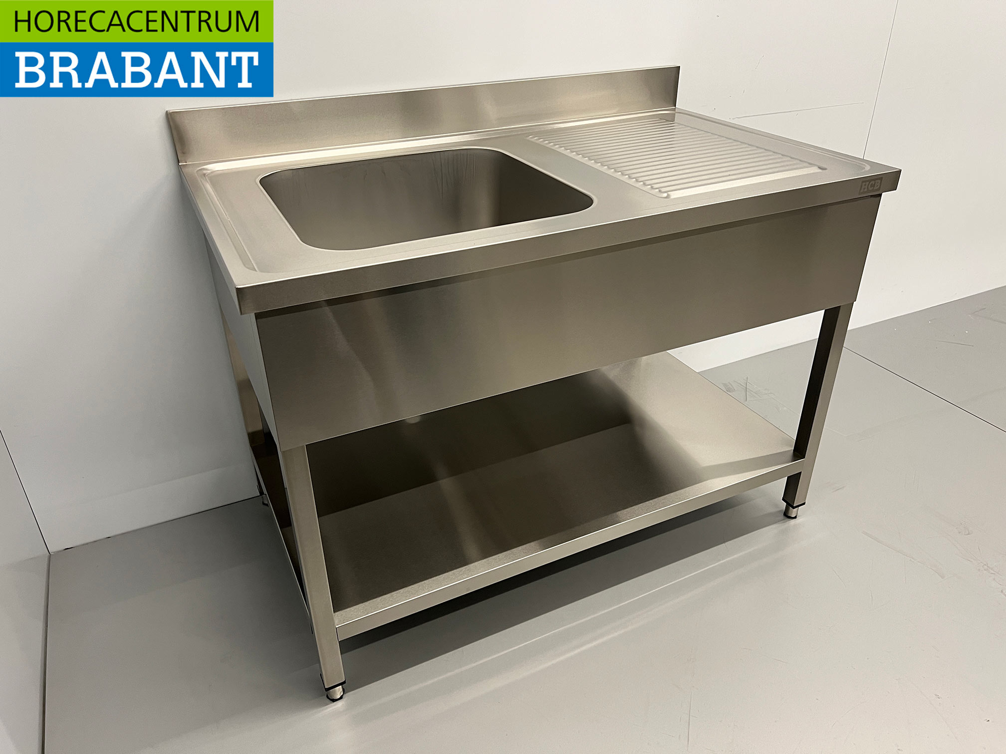 RVS Spoeltafel spoelbak 120 x 70 cm Horeca - Afbeelding 3