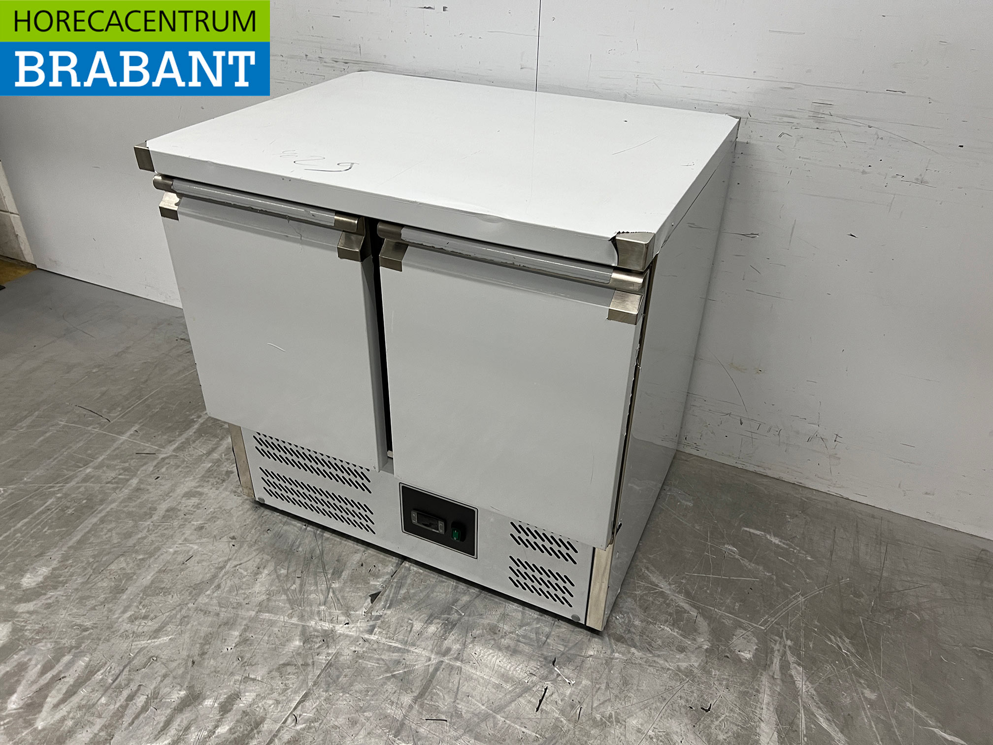 RVS Saro Koelwerkbank 2 Deuren 90 cm 230V Horeca - Afbeelding 2