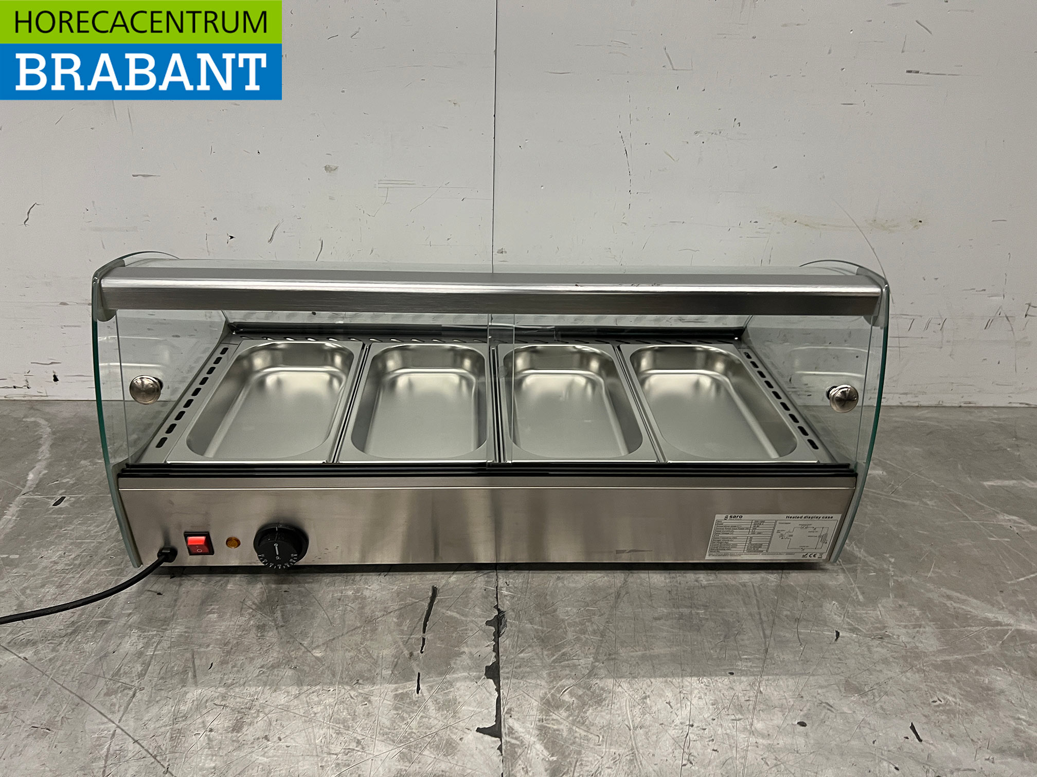 RVS Saro Warmhoudvitrine 46 liter 230V Horeca - Afbeelding 4