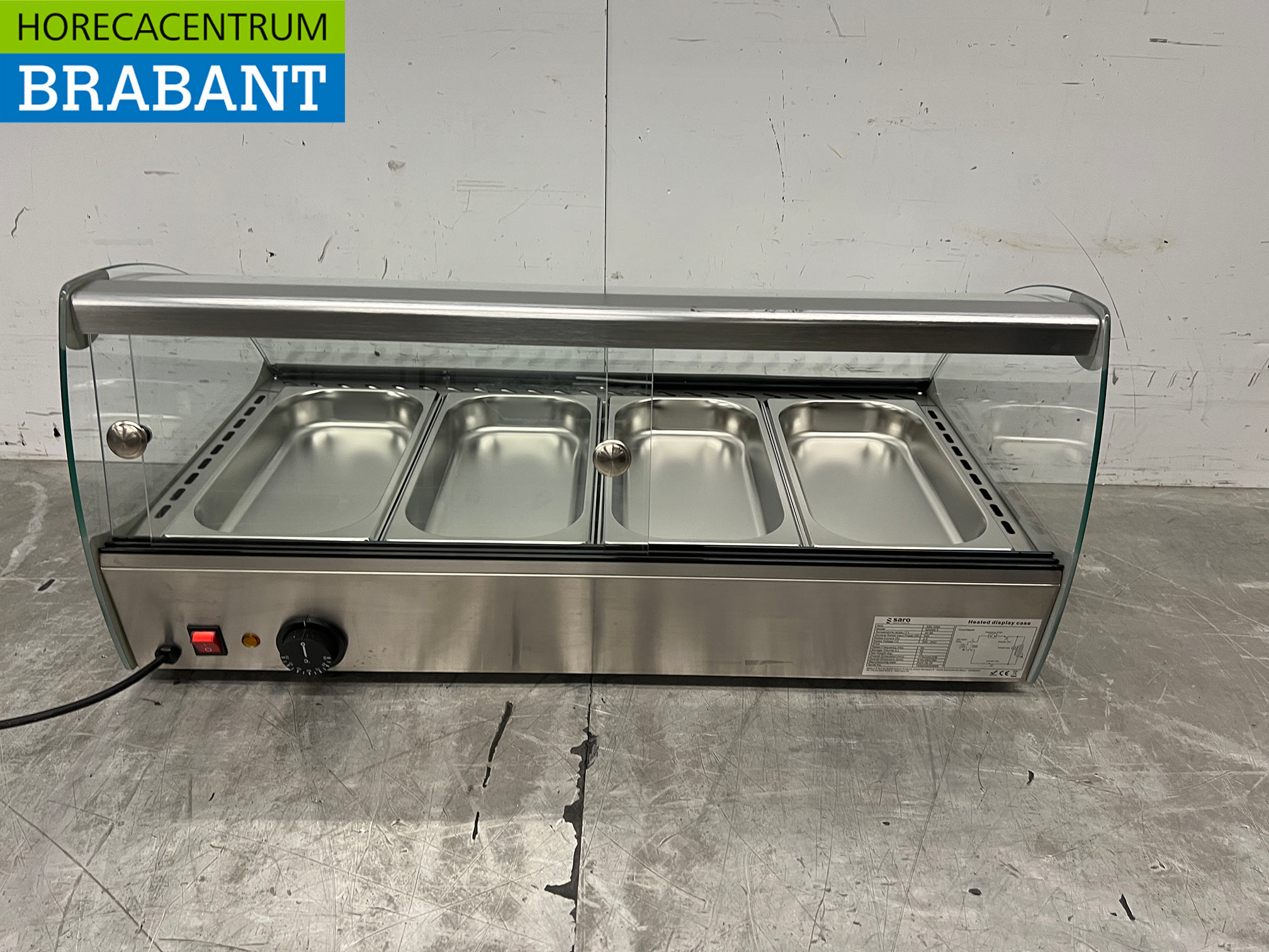 RVS Saro Warmhoudvitrine 46 liter 230V Horeca - Afbeelding 5