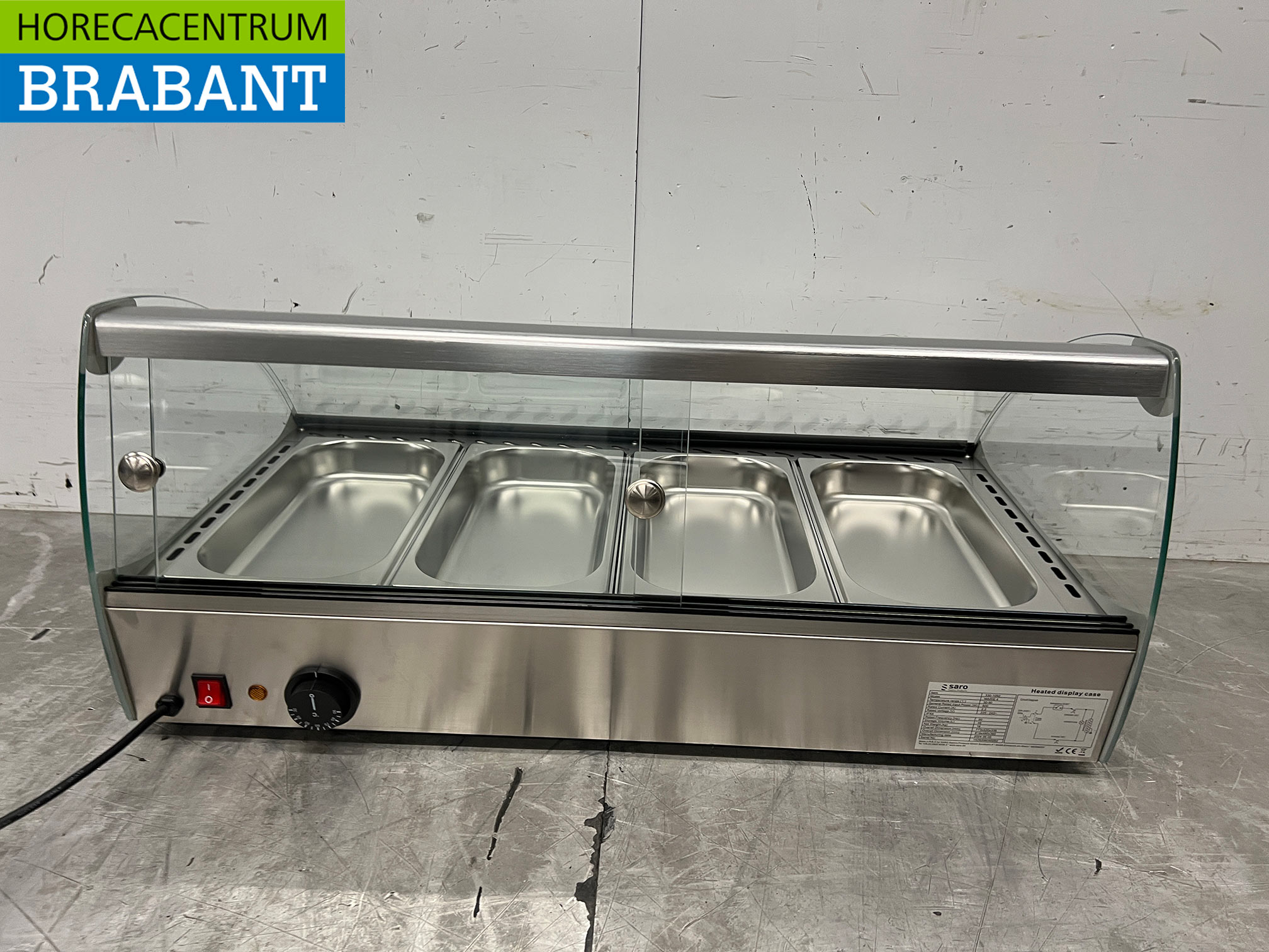 RVS Saro Warmhoudvitrine 46 liter 230V Horeca - Afbeelding 5