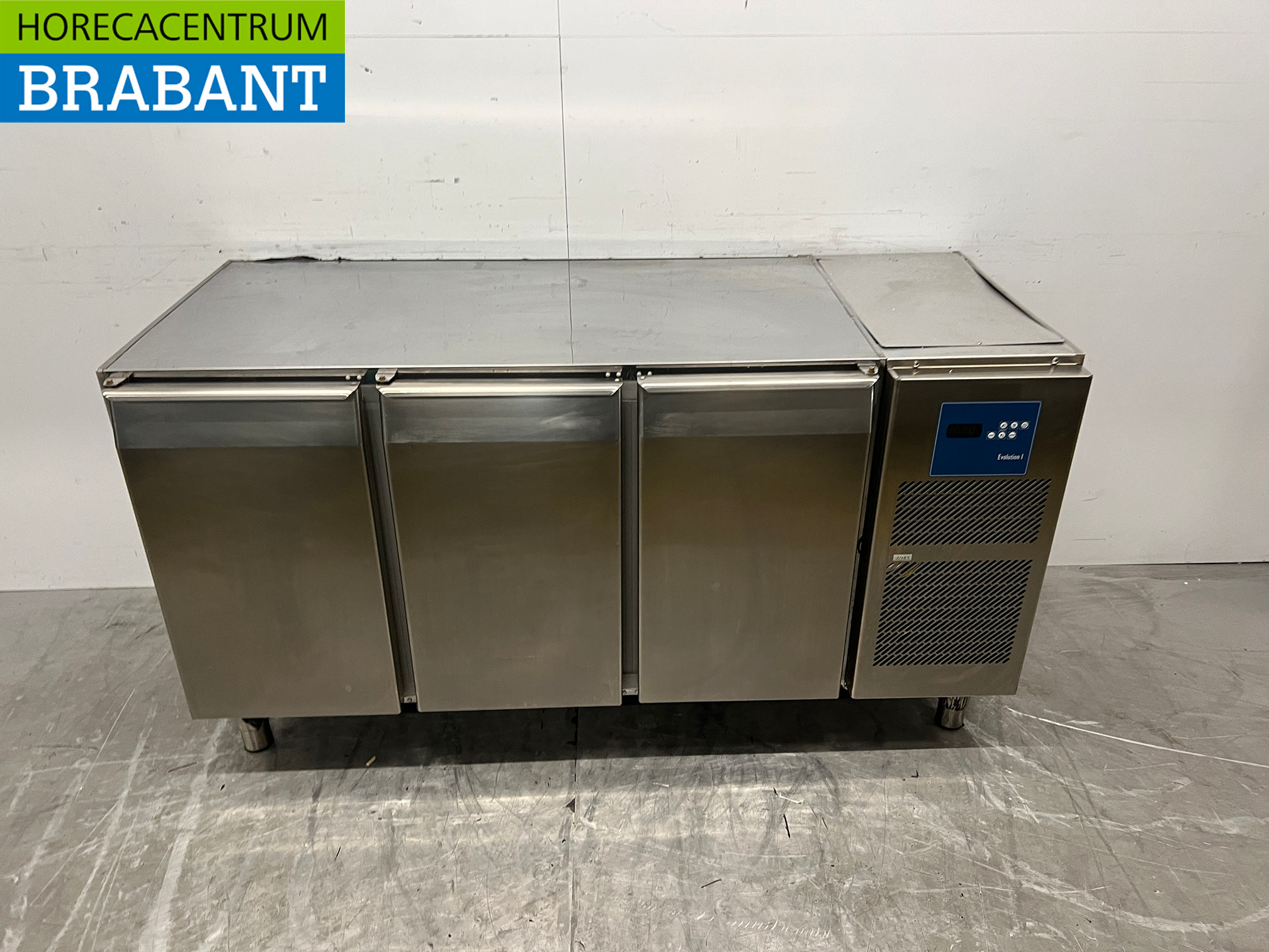 RVS Koelwerkbank 3 Deuren 161 cm 230V Horeca