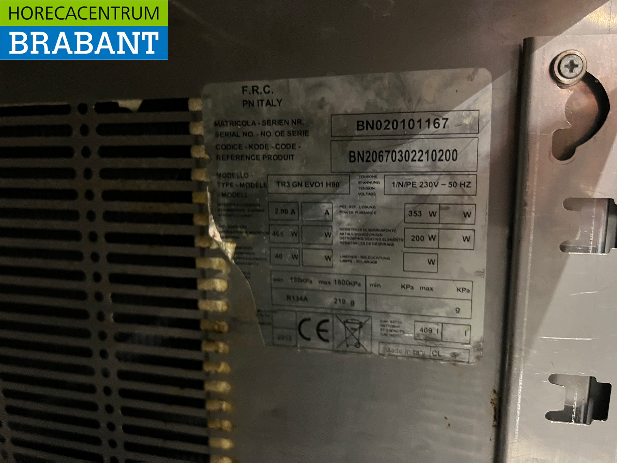 RVS Koelwerkbank 3 Deuren 161 cm 230V Horeca - Afbeelding 6