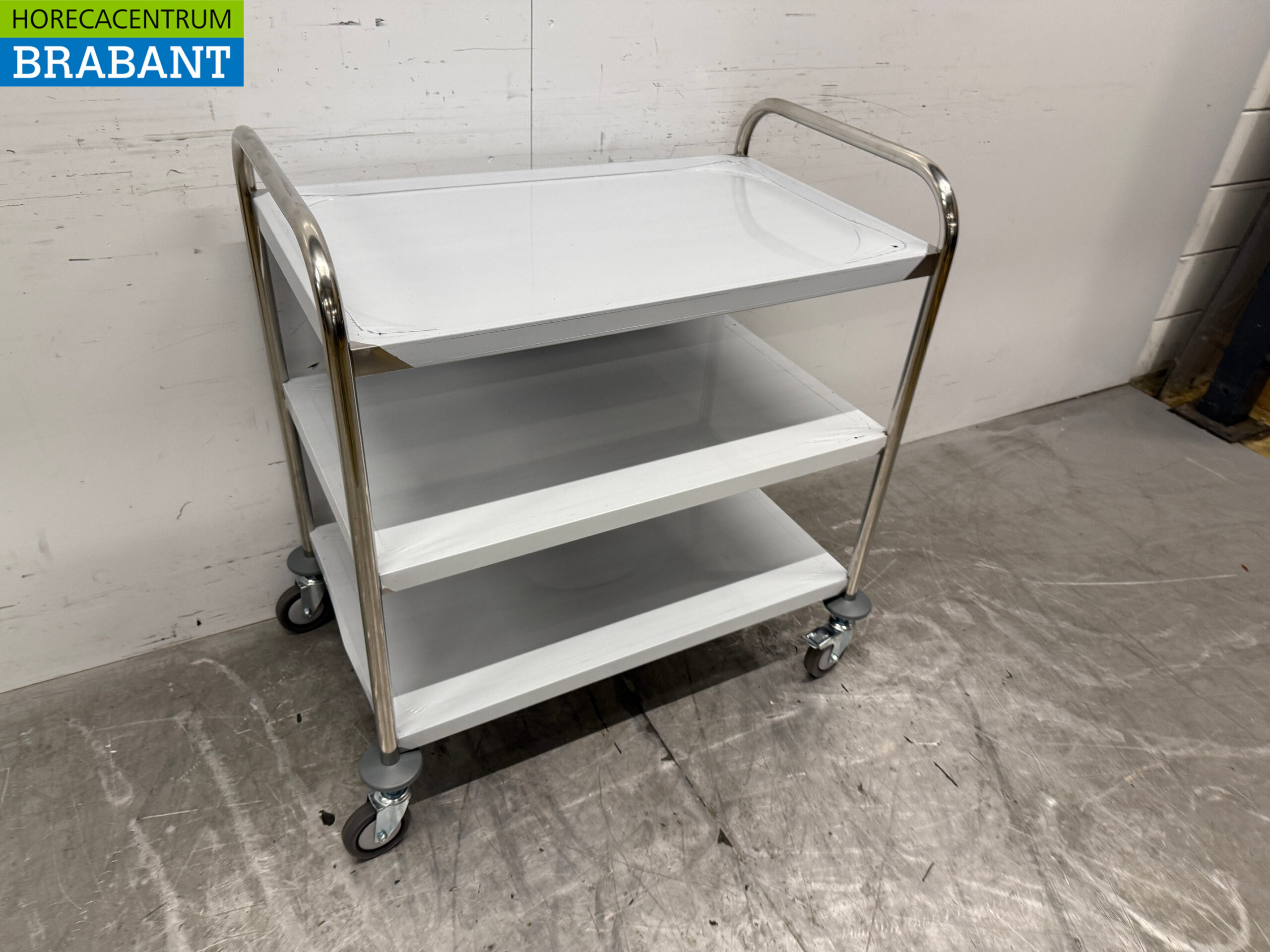 RVS Zorro Serveerwagen 3 lagen 86 cm Horeca - Afbeelding 3