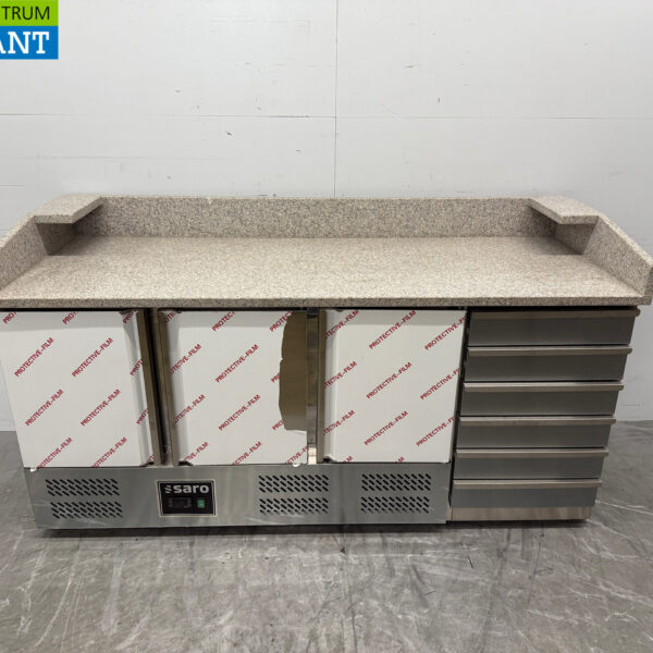 RVS Saro Pizzawerkbank 188,5 cm 230V Horeca