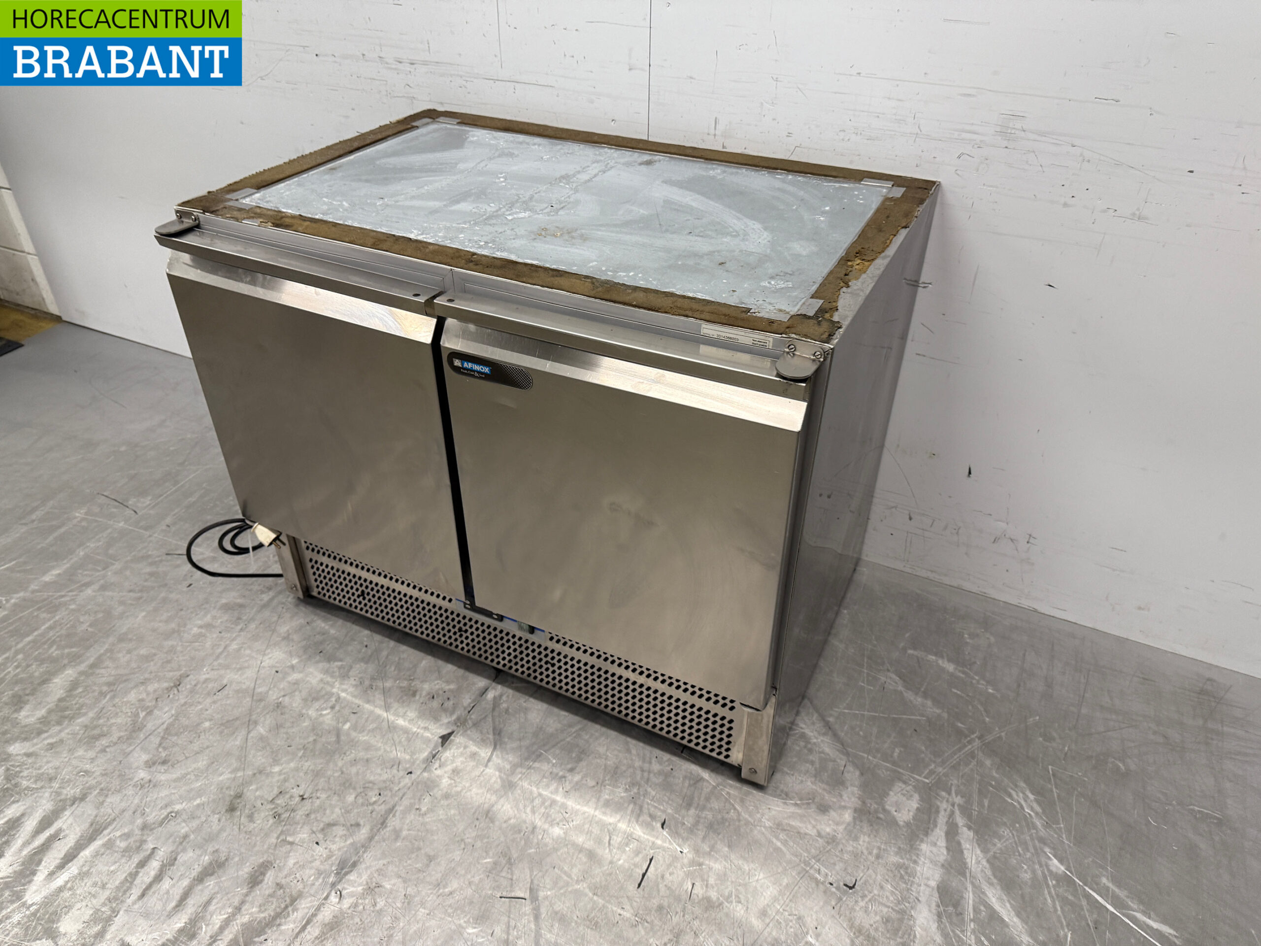 RVS Afinox Koelwerkbank 2 Deuren 100,5 cm 230V Horeca - Afbeelding 2