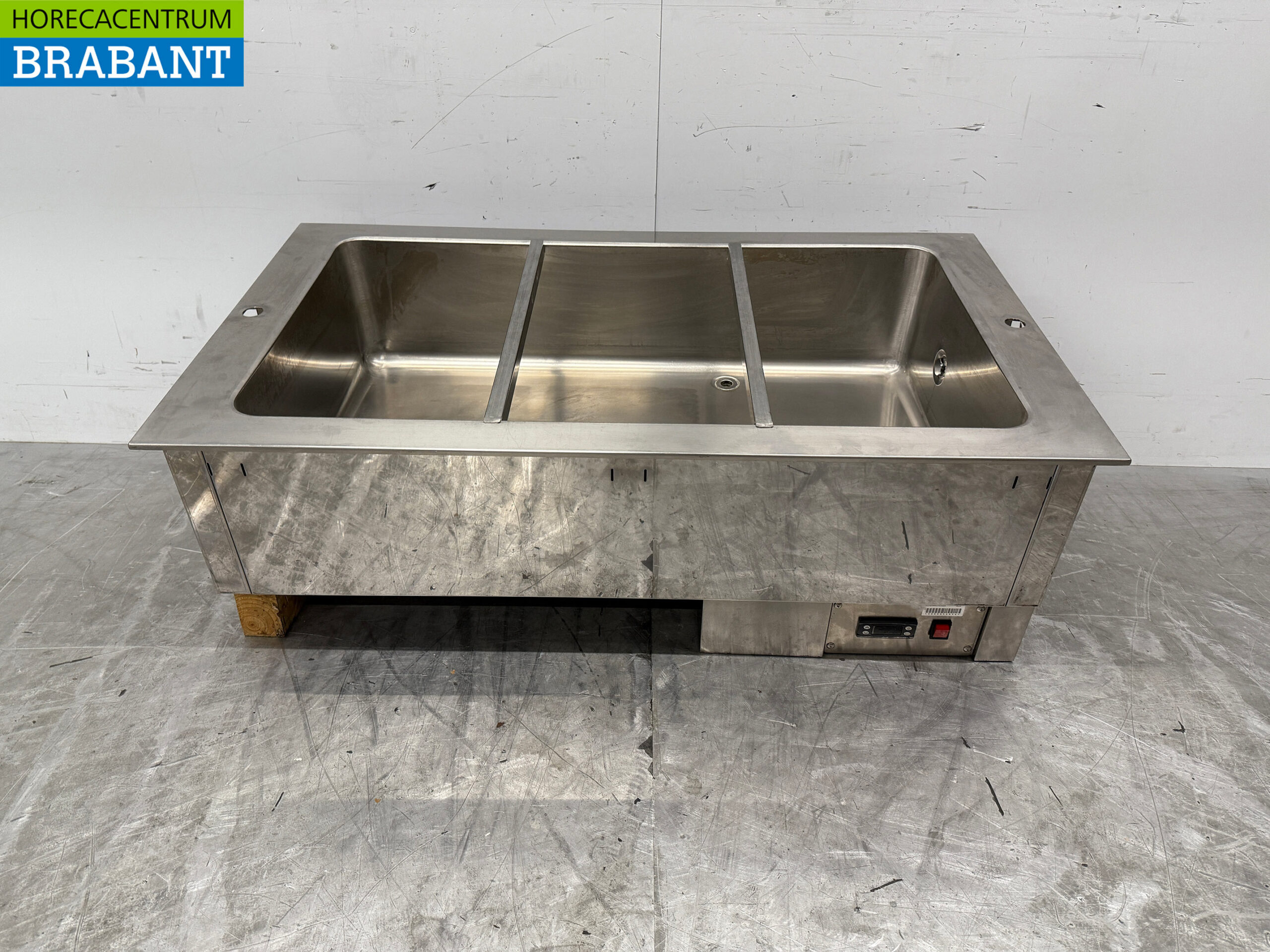 RVS Inbouw Bain Marie 3 x 1/1 GN 400V Horeca