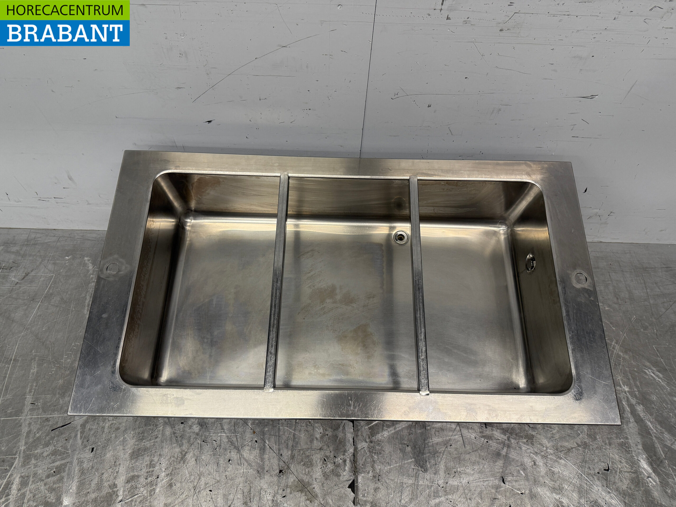 RVS Inbouw Bain Marie 3 x 1/1 GN 400V Horeca - Afbeelding 4