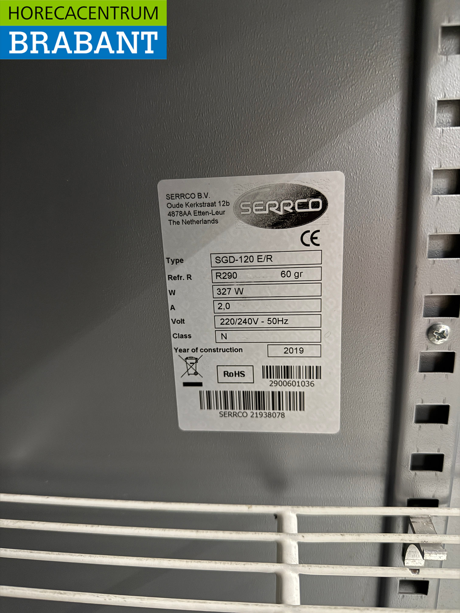 Serrco Barkoeling 55,5 cm Glazen klapdeur 230V Horeca - Afbeelding 5