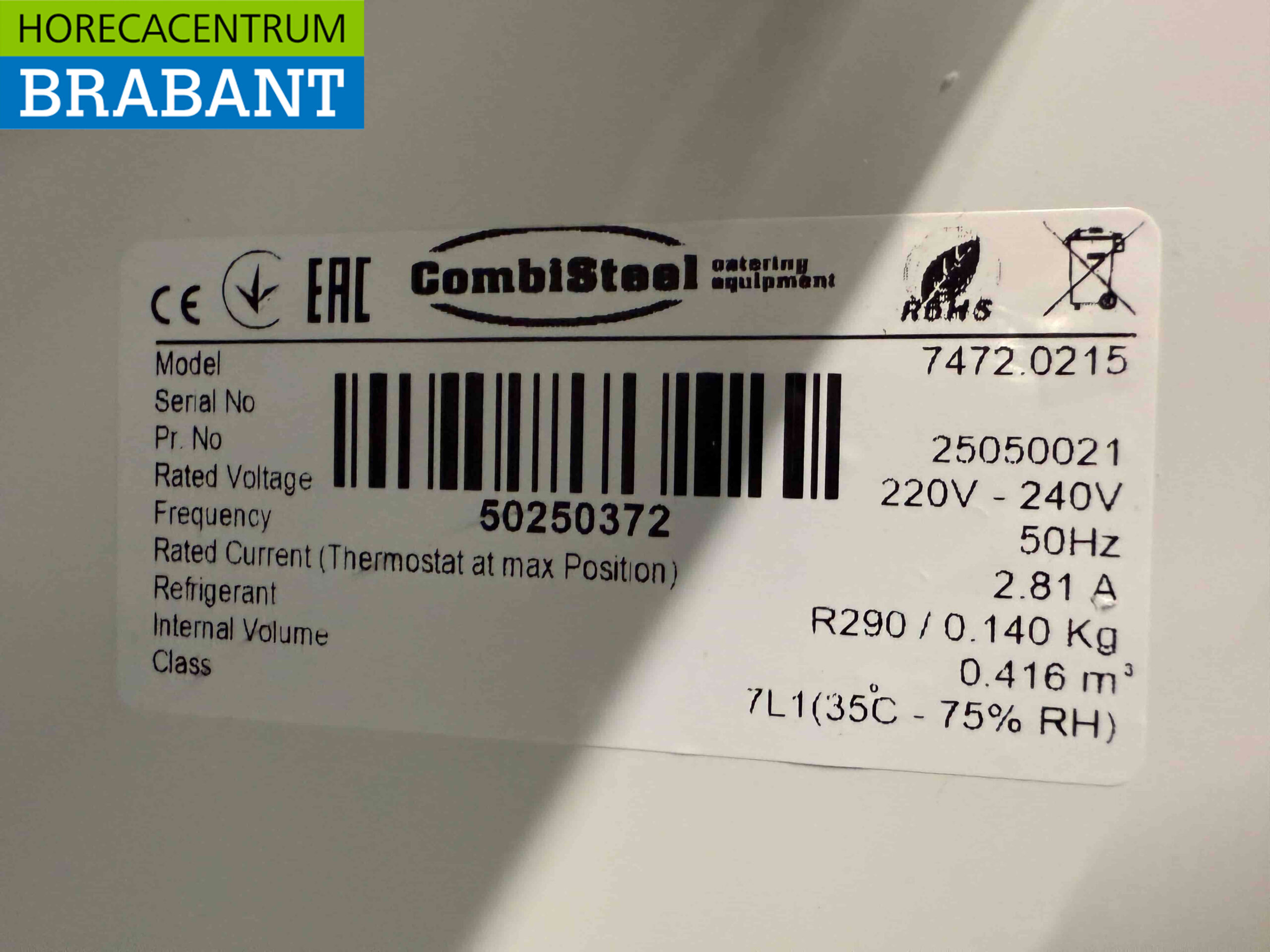 Combisteel Glasdeur IJSbewaarkast Vriezer Vrieskast 417 liter 230V Horeca - Afbeelding 5