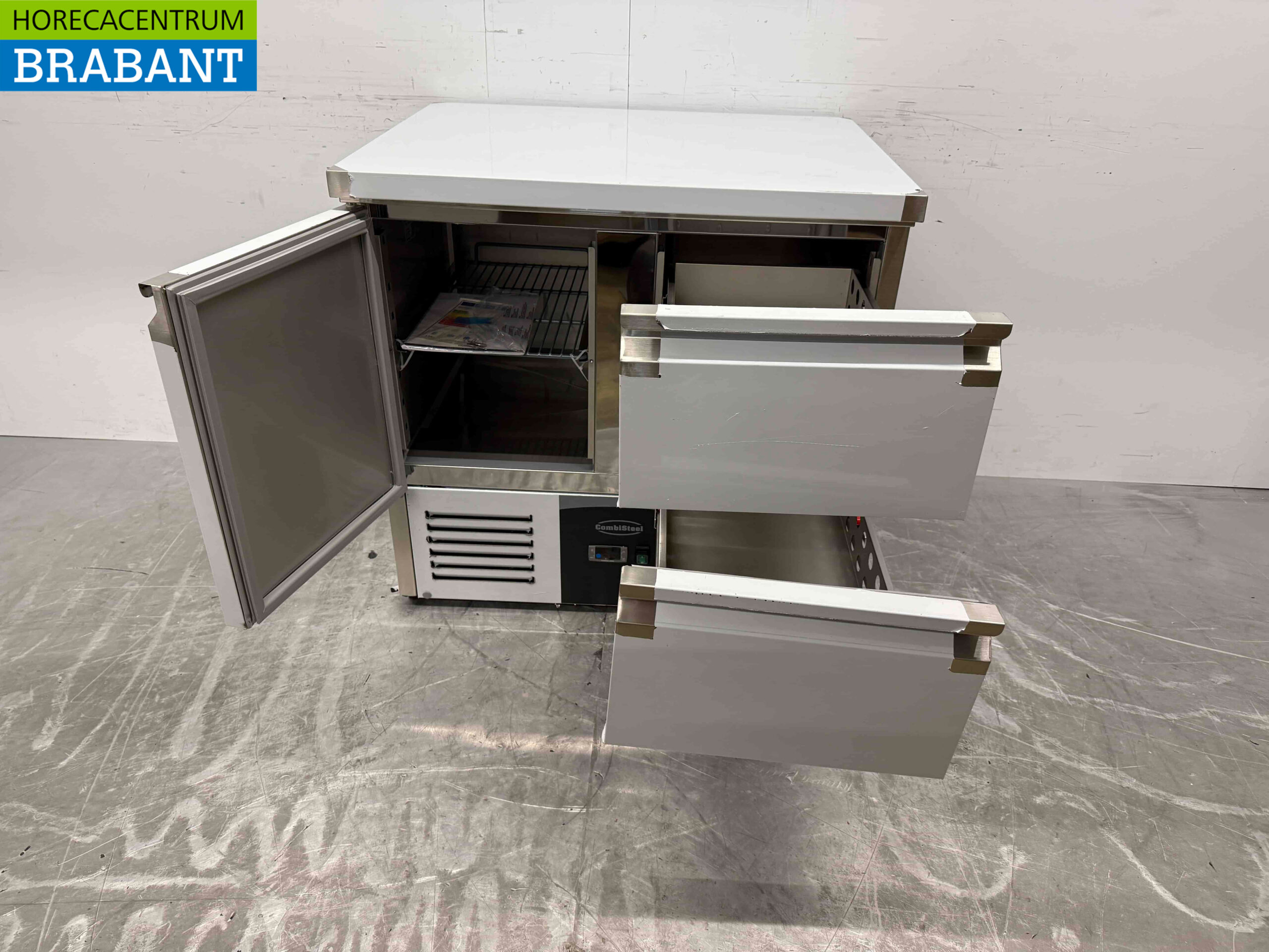 RVS Combisteel Koelwerkbank 1 deur en 2 laden 90 cm 230V Horeca - Afbeelding 4