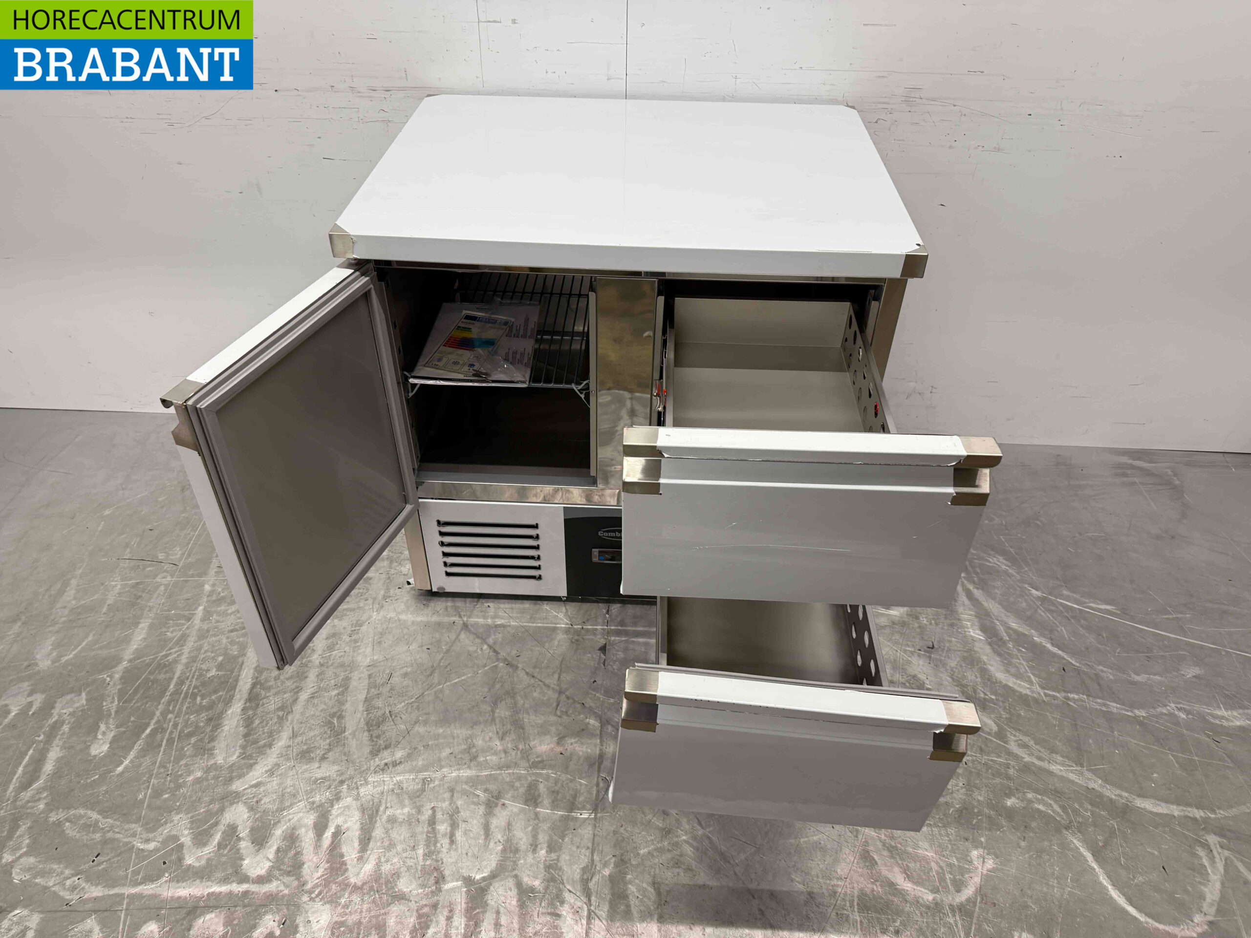 RVS Combisteel Koelwerkbank 1 deur en 2 laden 90 cm 230V Horeca - Afbeelding 5