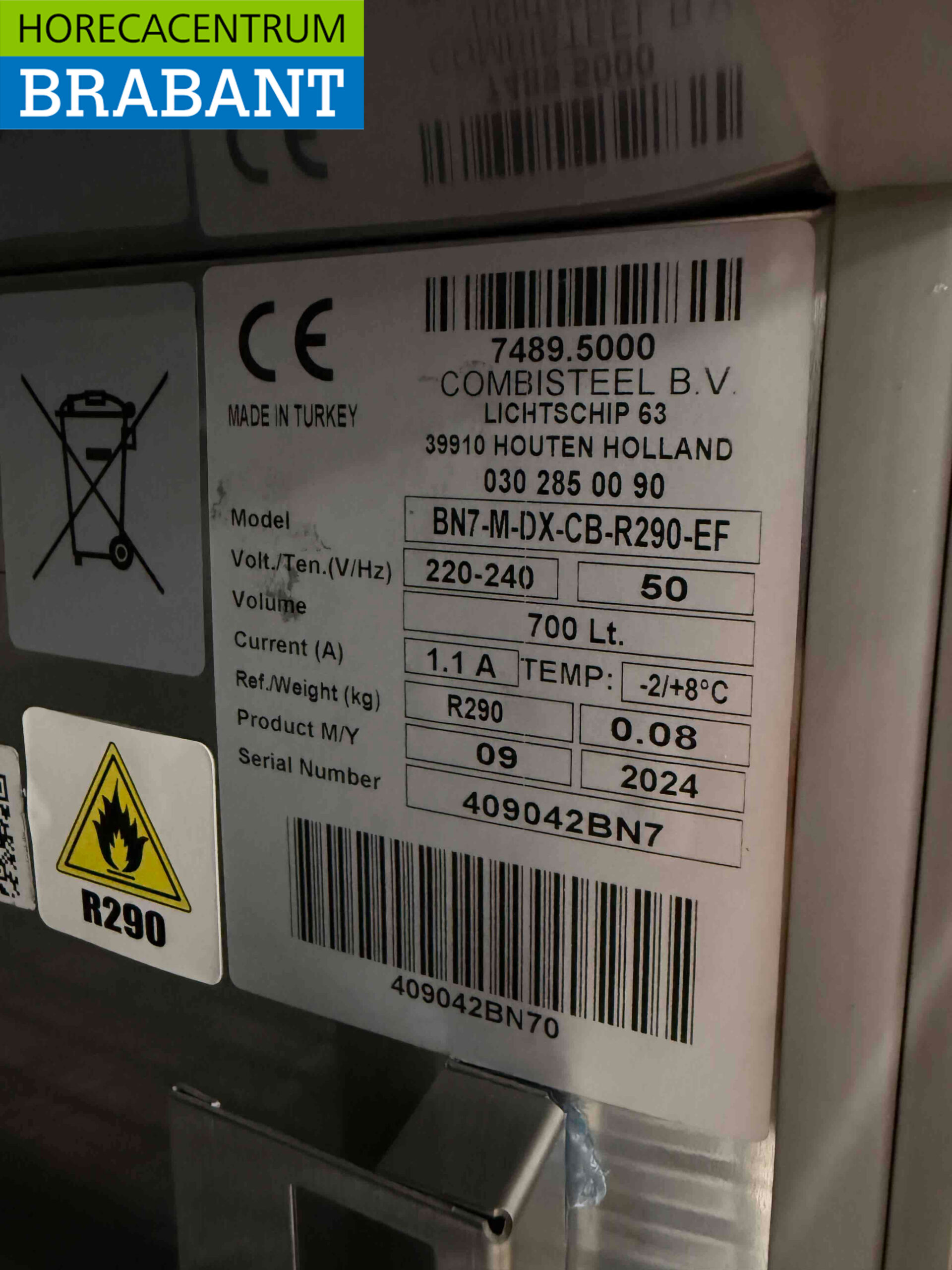 Combisteel Koelkast koeling 700 liter Monoblock 230V Horeca - Afbeelding 5