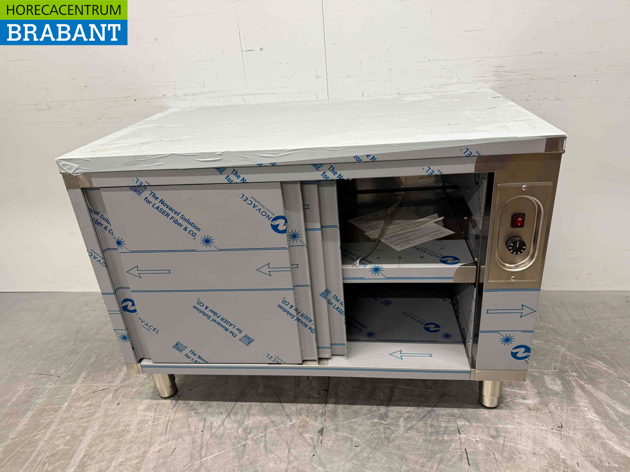 RVS Warmhoudkast Bordenwarmhoudkast 2 schuifdeuren 120 cm Horeca - Afbeelding 4