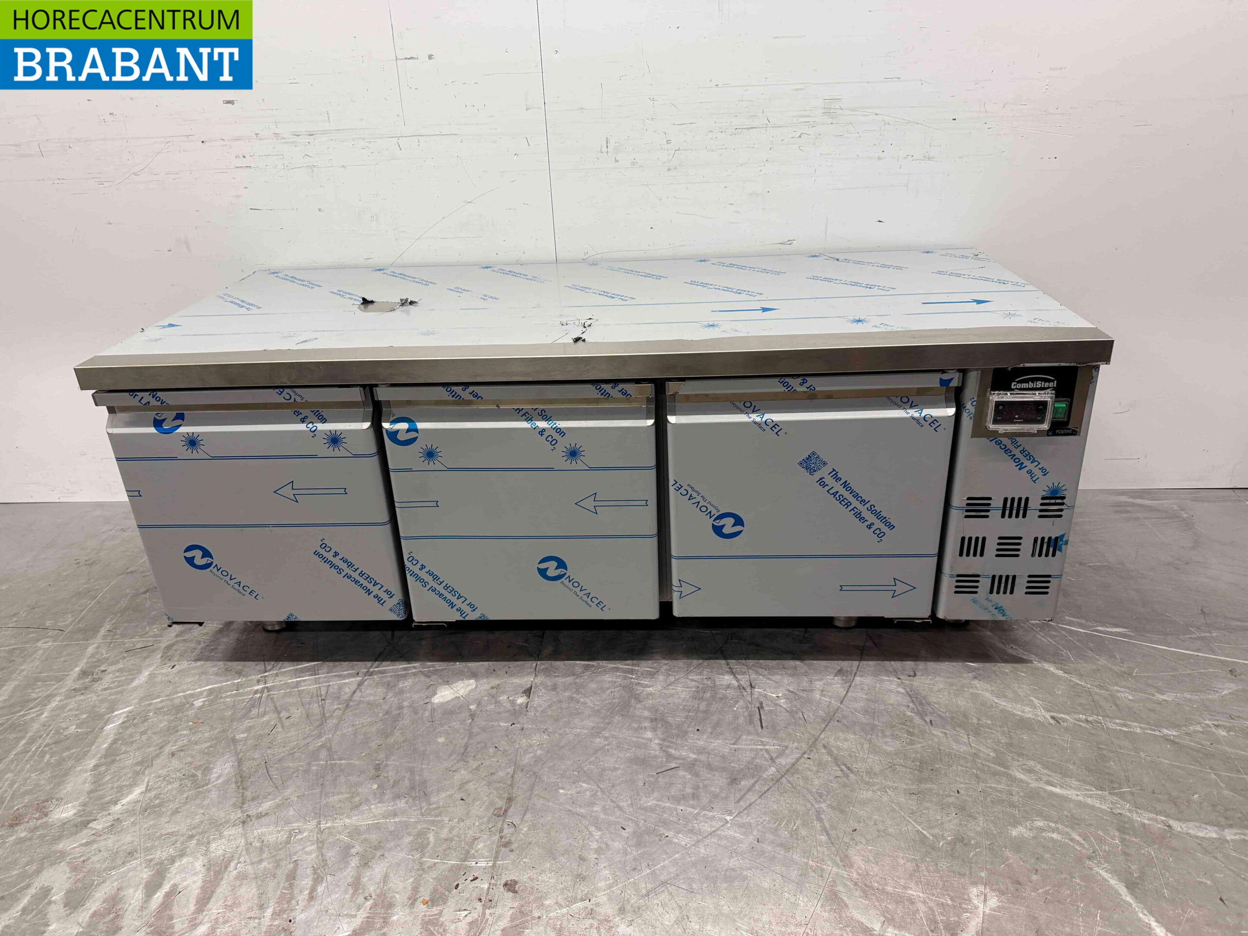 RVS Combisteel Koelwerkbank Laag model 3 deuren 160 cm 230V Horeca